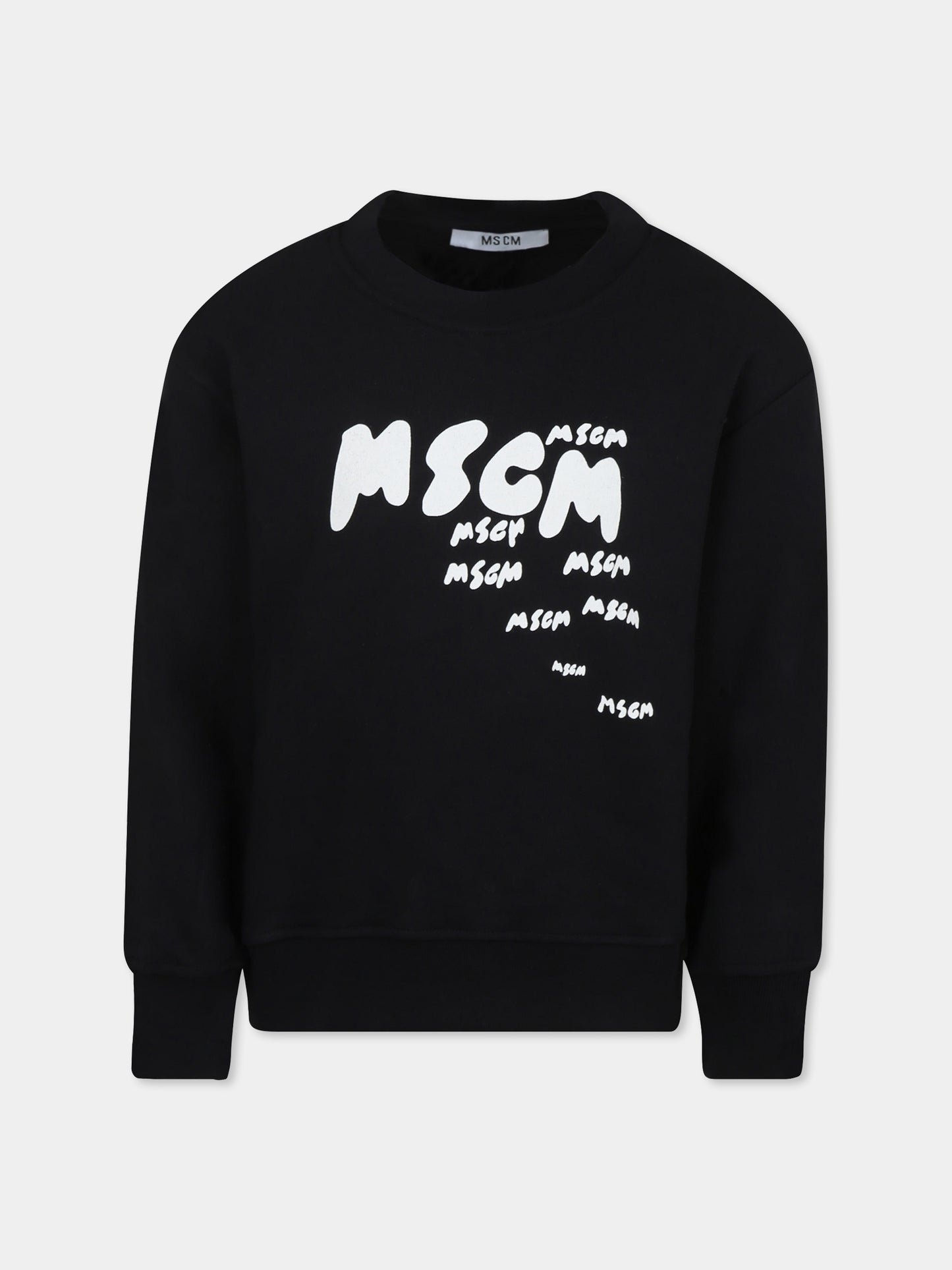 Sweat noir pour garçon avec logo
