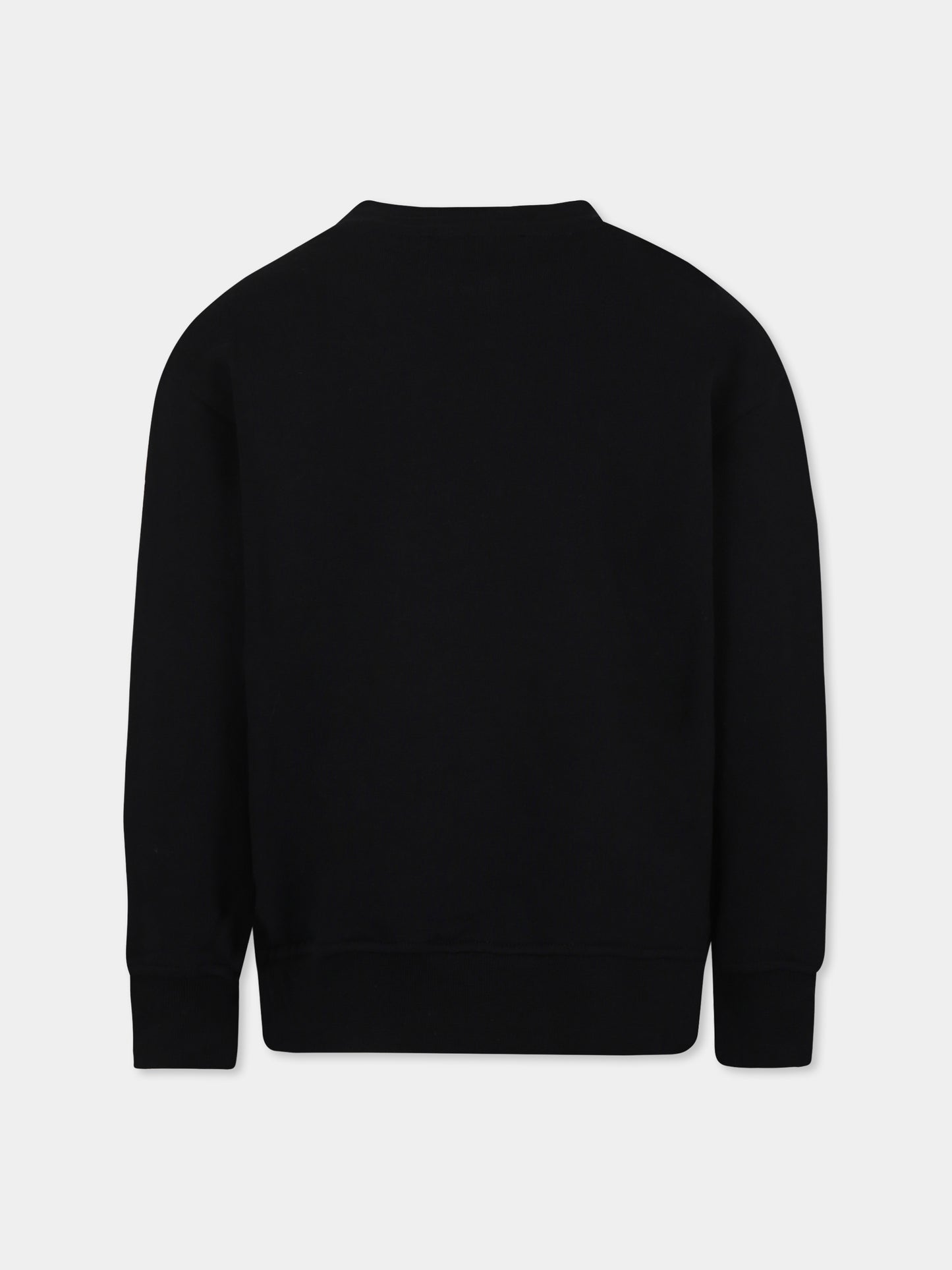 Sweat noir pour garçon avec logo