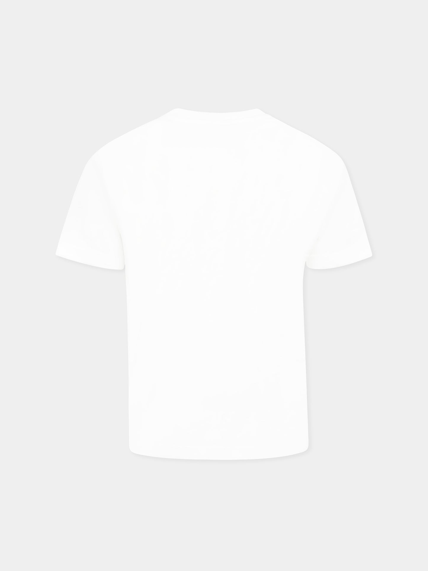 T-shirt blanc pour garçon avec logo