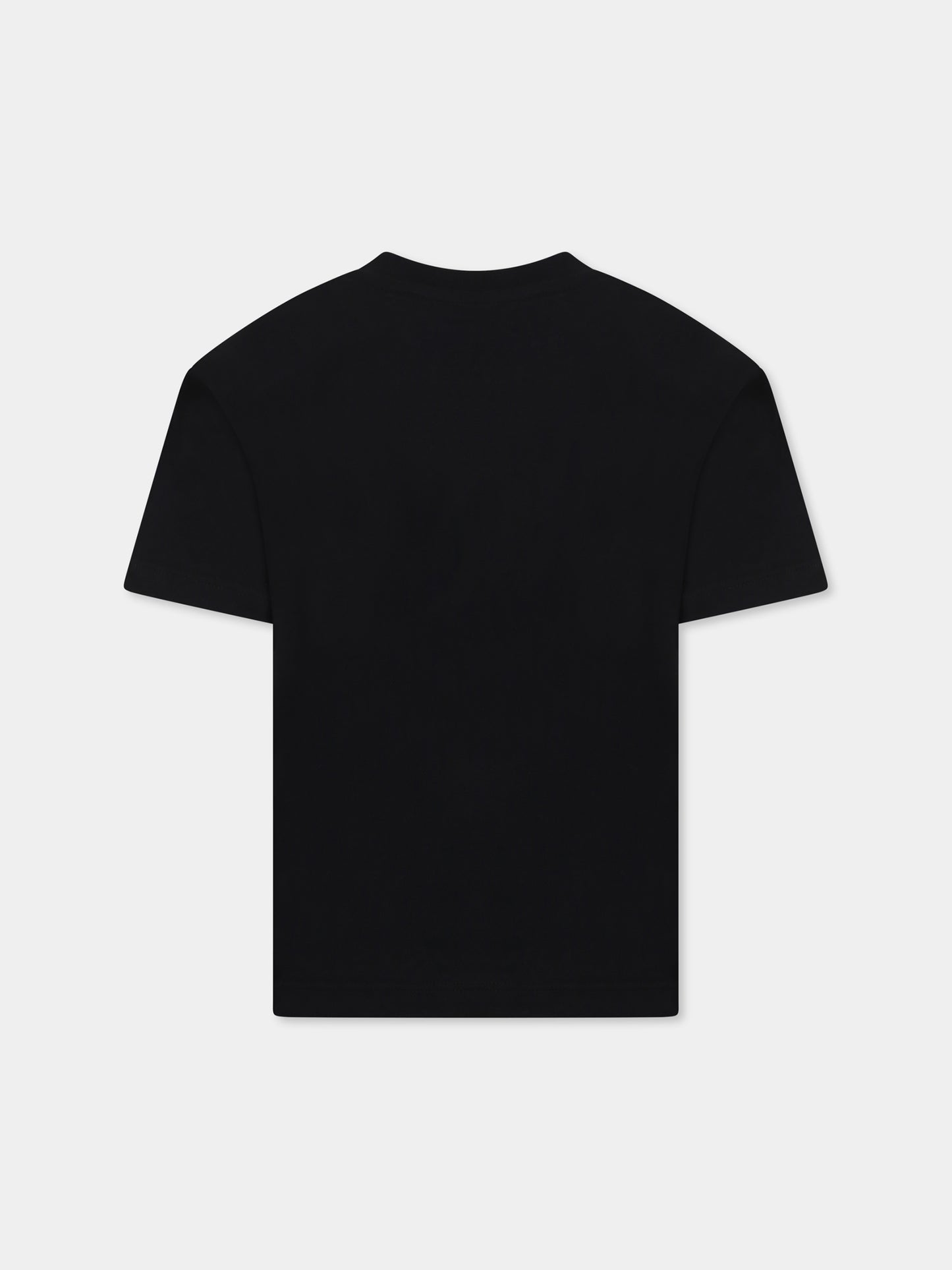 T-shirt noir pour garçon avec logo