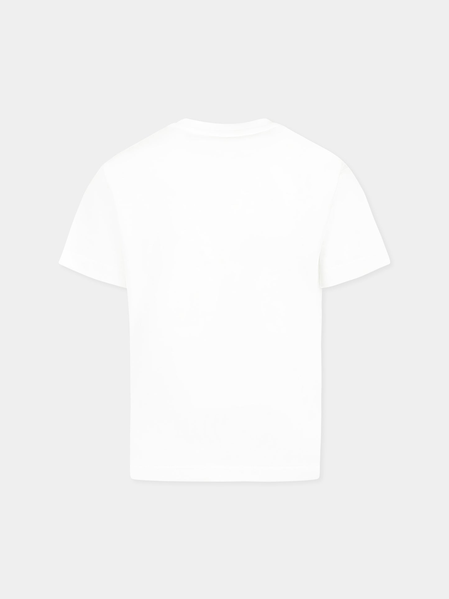 T-shirt blanc pour garçon avec logo