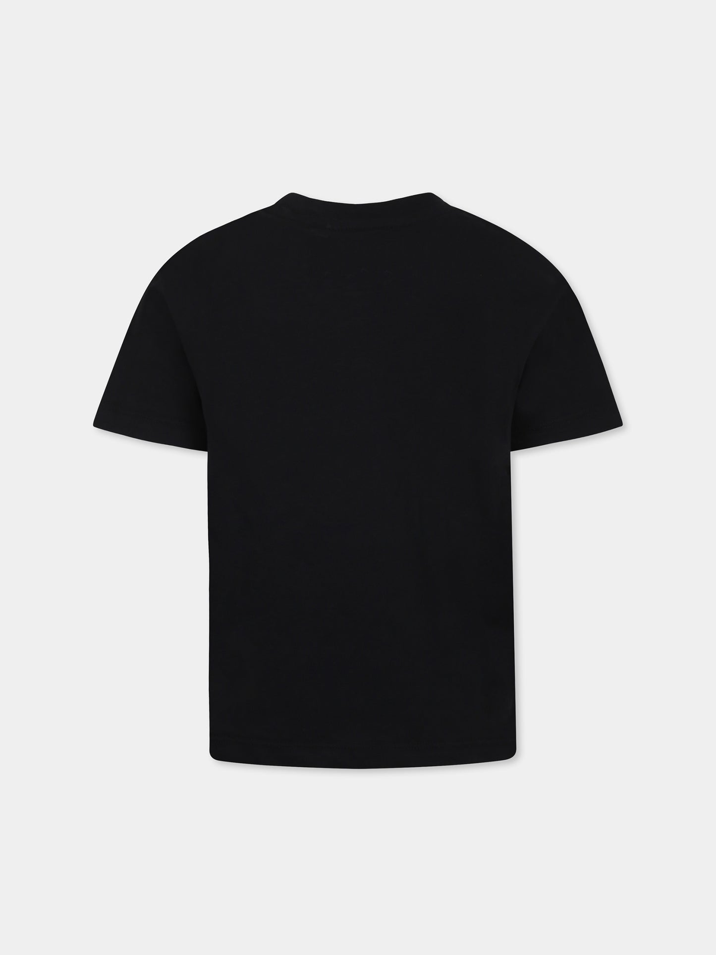 T-shirt noir pour garçon avec logo