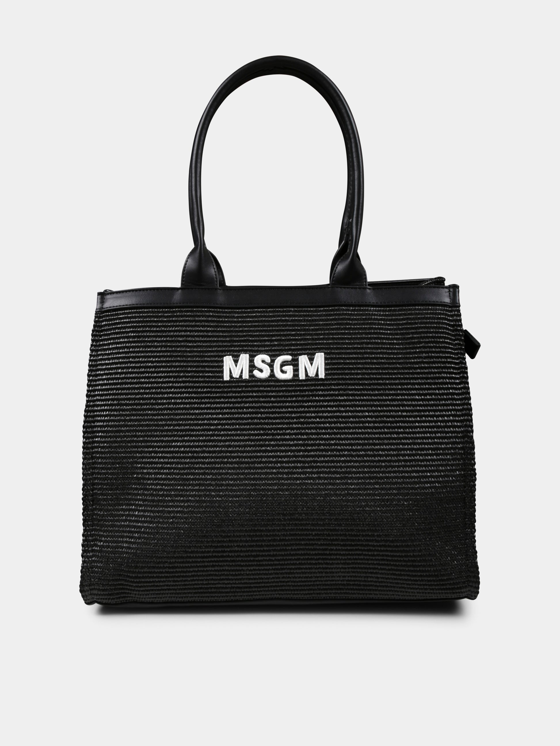 Borsa nera per bambina con logo,Msgm Kids,S5MSJGBA188 110