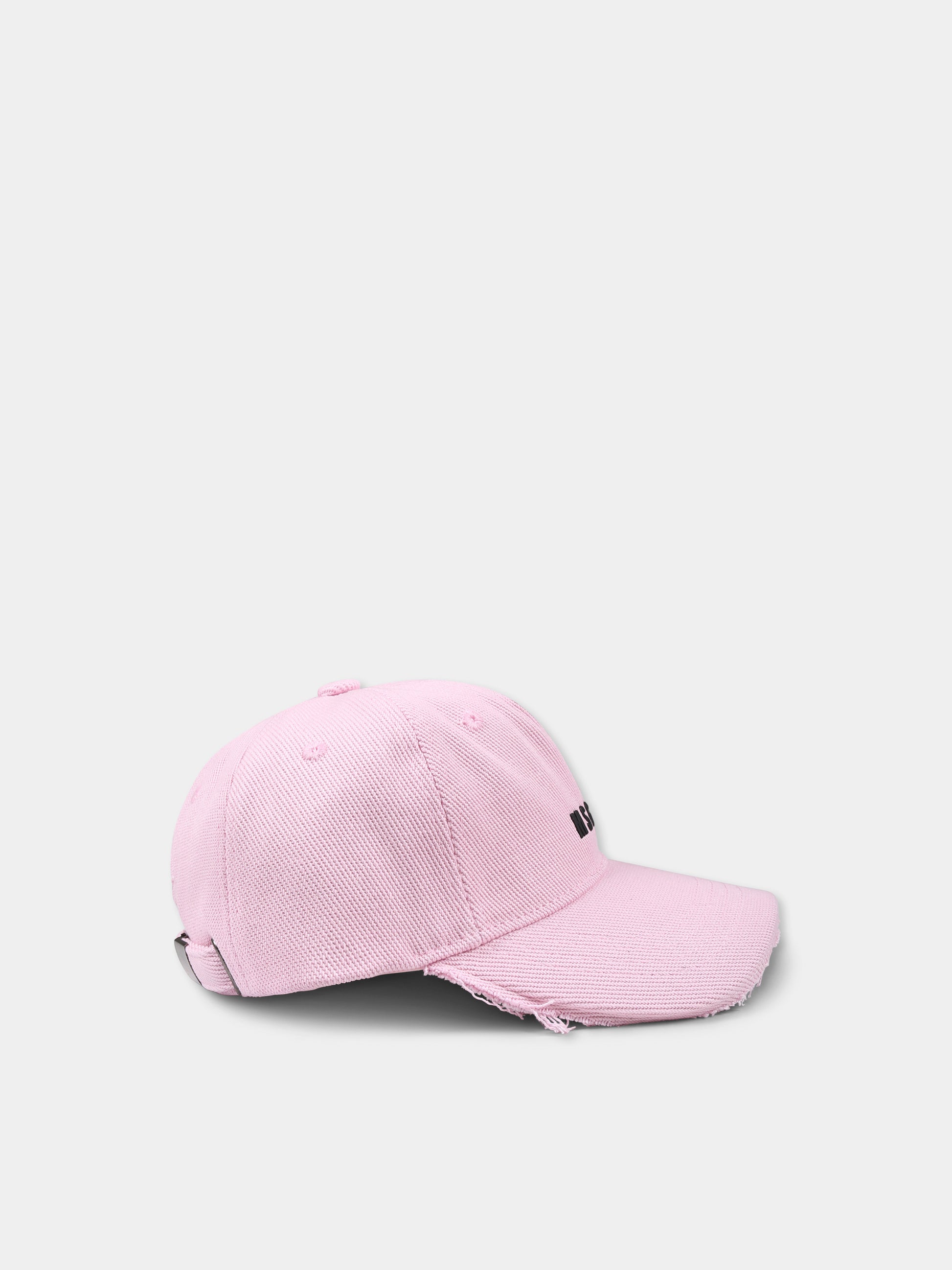 Cappello rosa per bambina con logo,Msgm Kids,S5MSJGBC196 MS003