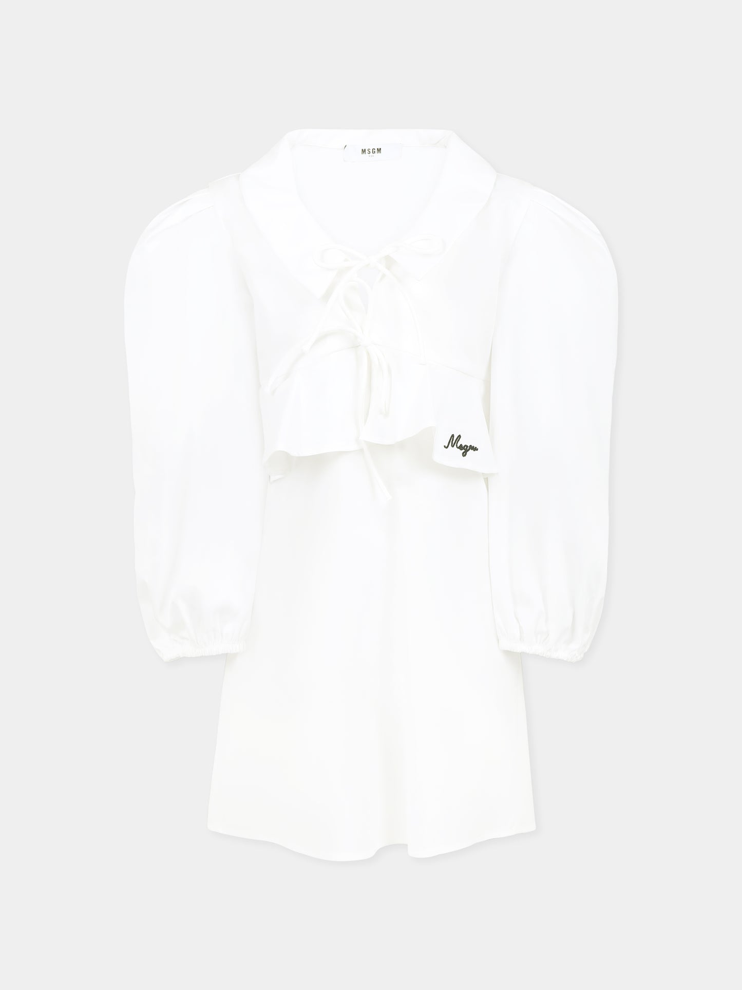 Robe blanche pour fille avec logo