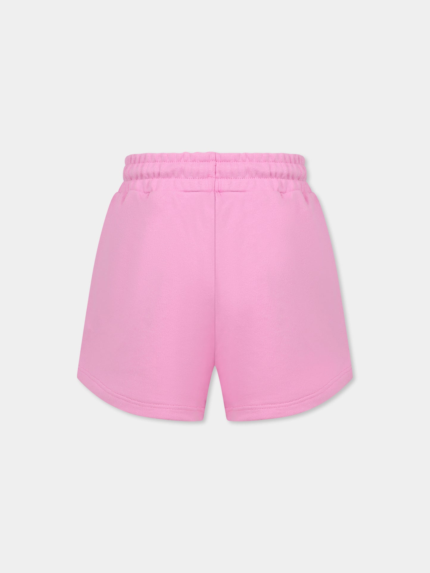Shorts rosa per bambina con logo,Msgm Kids,S5MSJGSH092 MS003