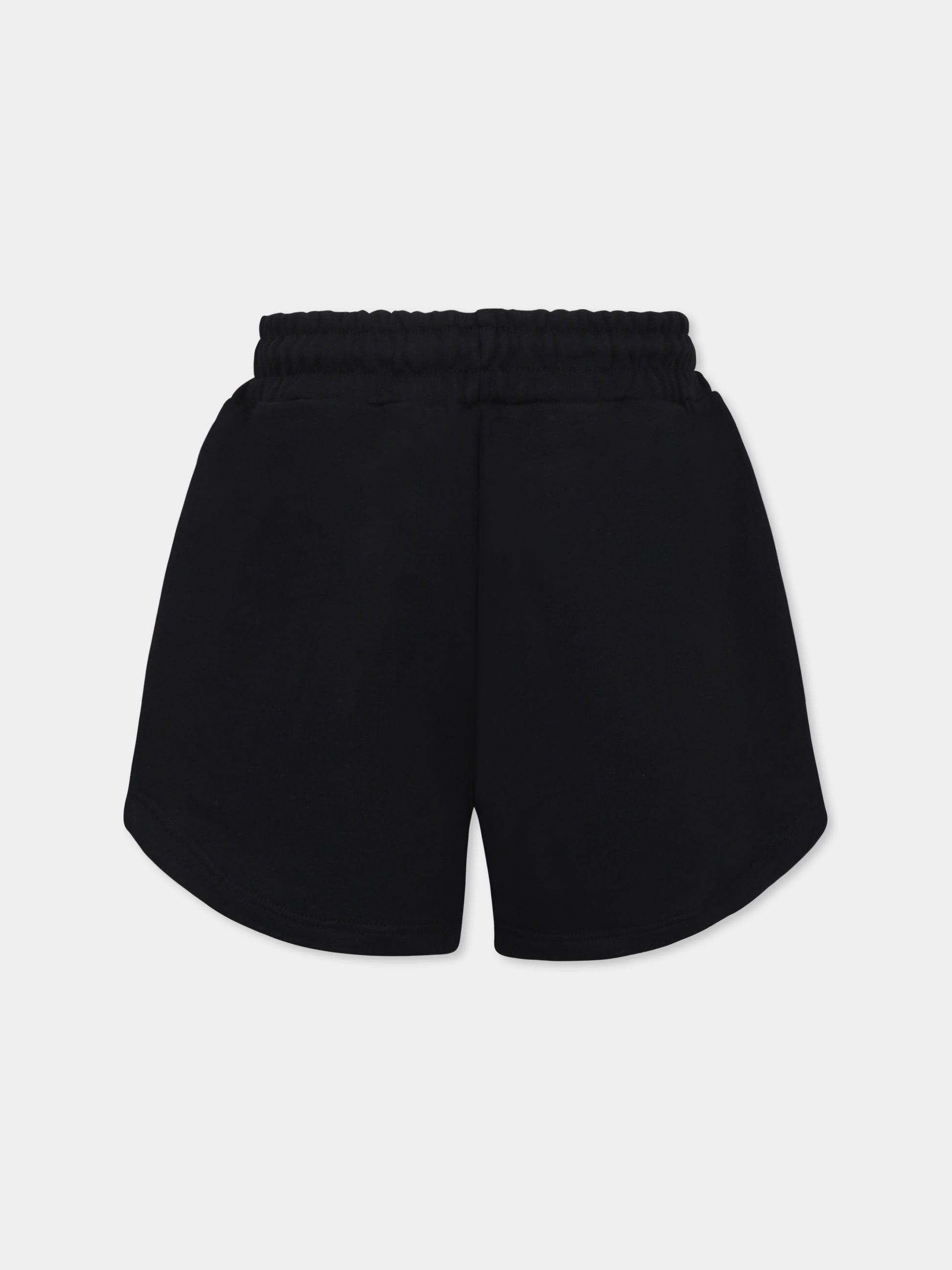 Shorts neri per bambina con logo,Msgm Kids,S5MSJGSH092 110/75