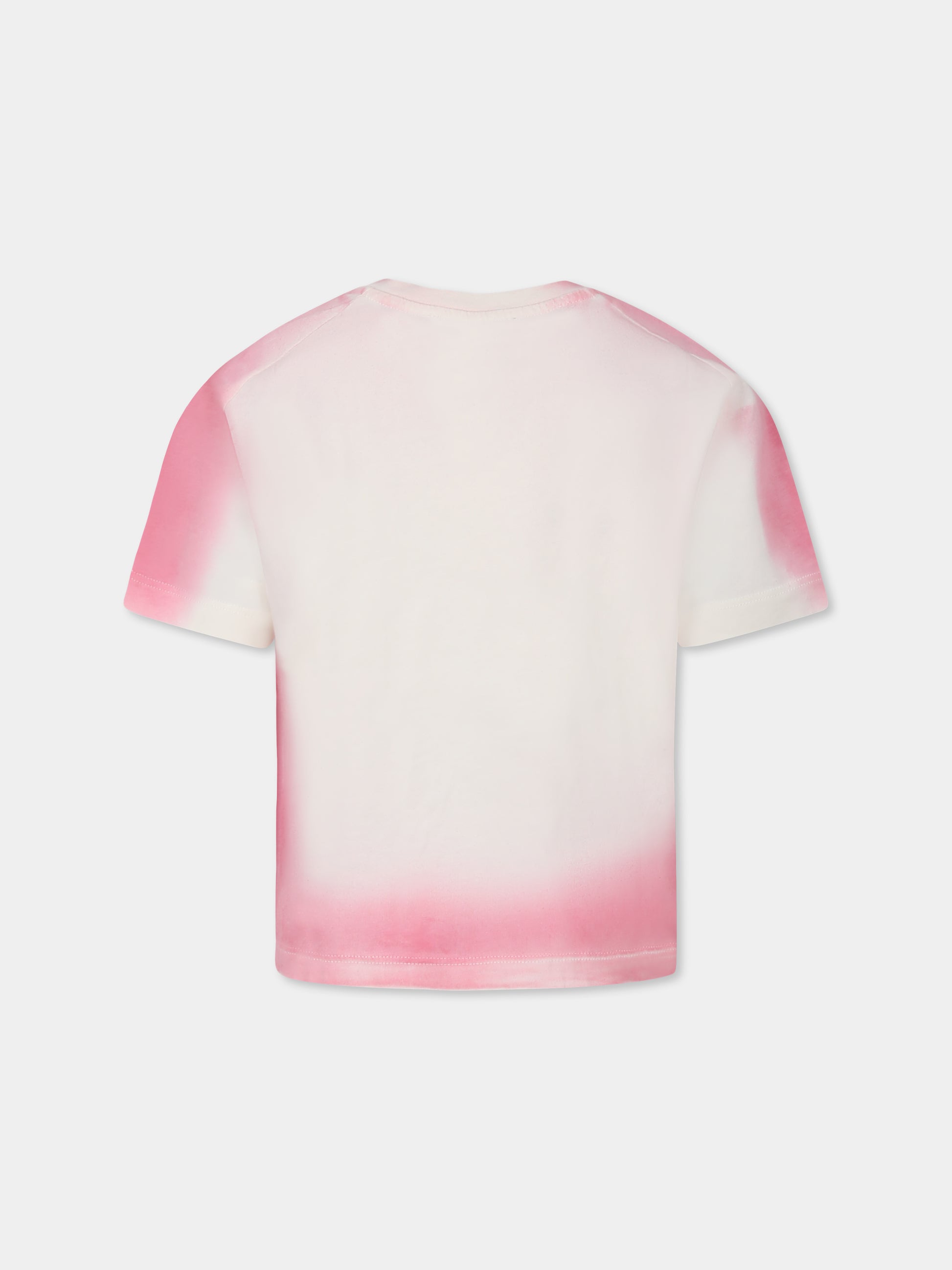 T-shirt rosa per bambina con logo,Msgm Kids,S5MSJGTH304 MS003