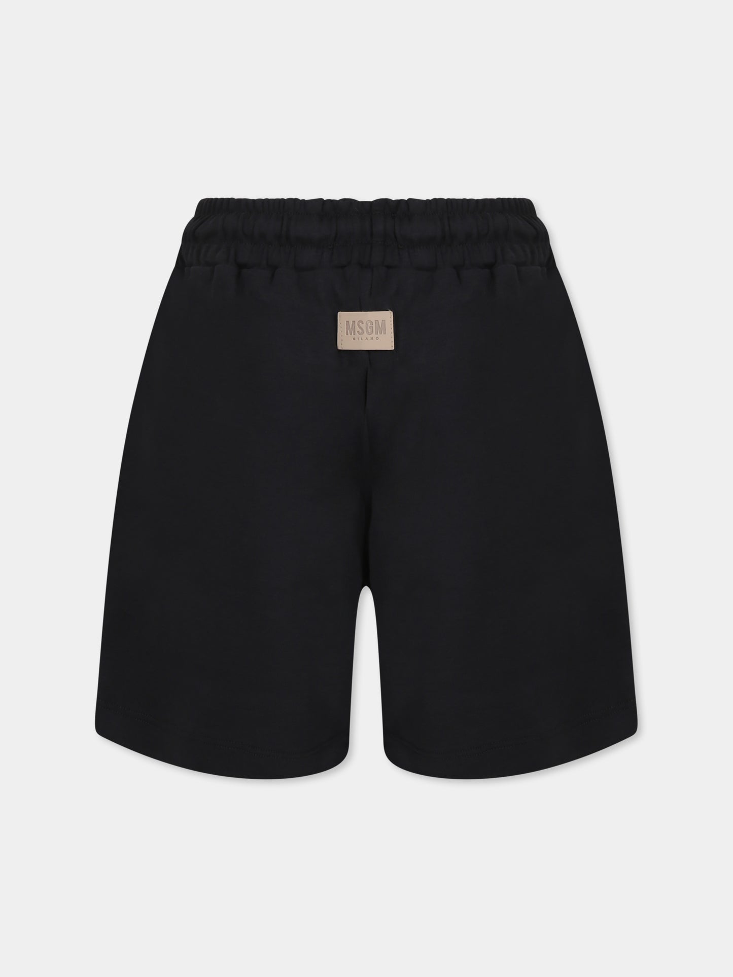 Short noir pour enfants avec logo