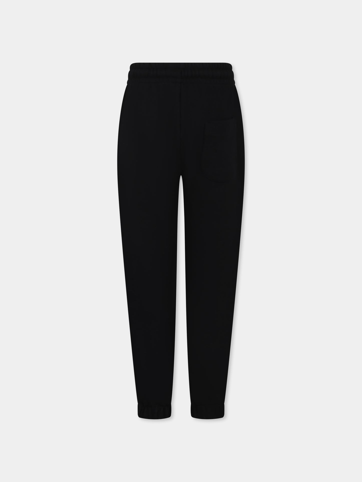 Pantaloni neri per bambini con logo,Msgm Kids,S5MSJUFP059 110