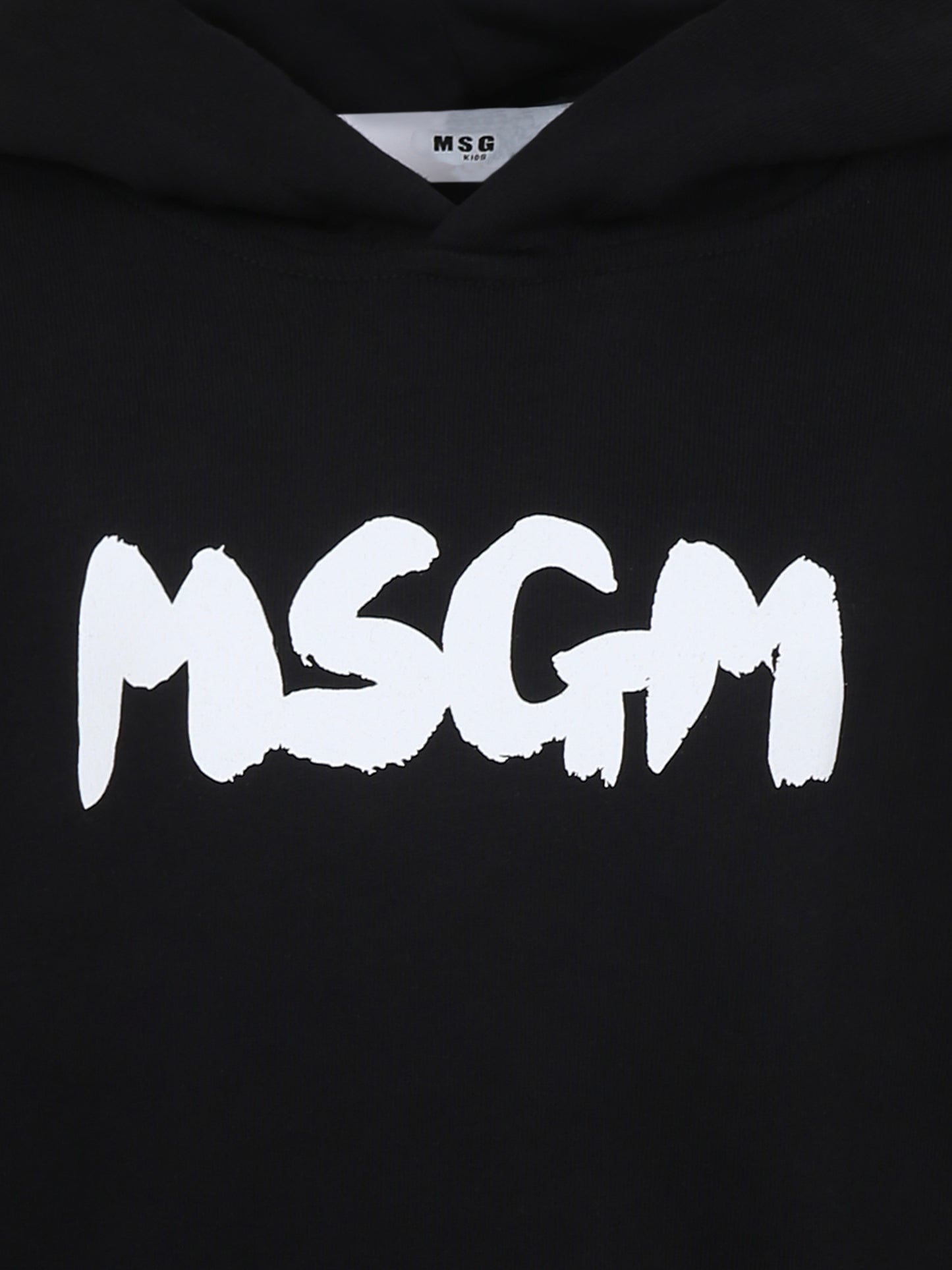 Felpa nera per bambini con logo,Msgm Kids,S5MSJUHS057 110