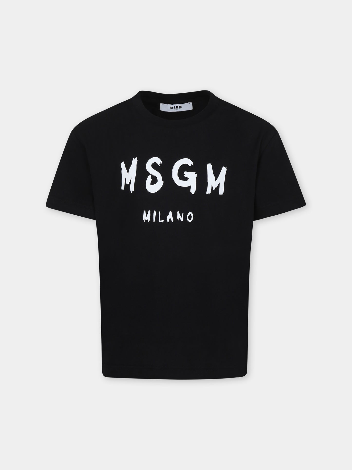 T-shirt noir pour enfants avec logo