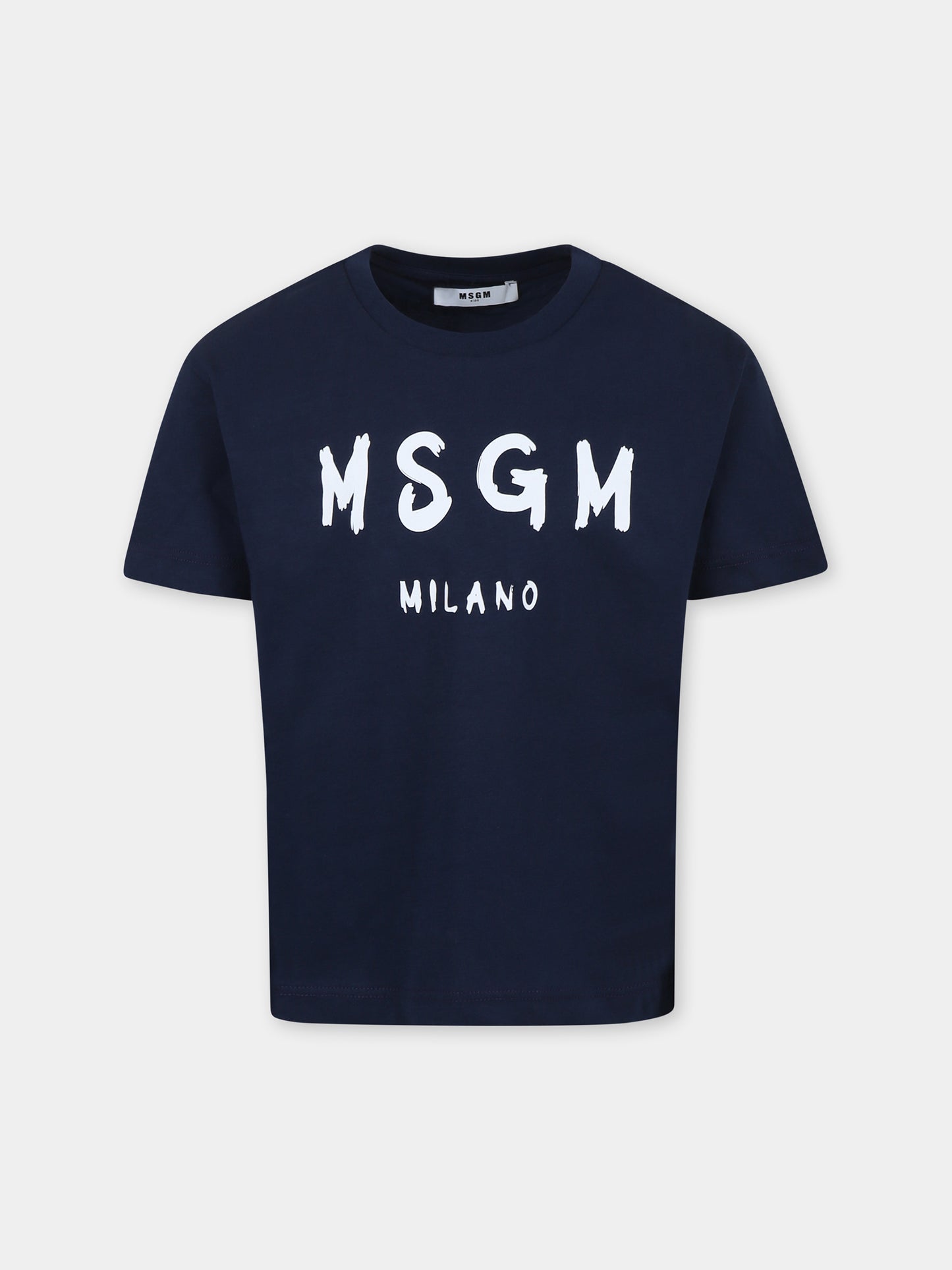 T-shirt bleu pour enfants avec logo