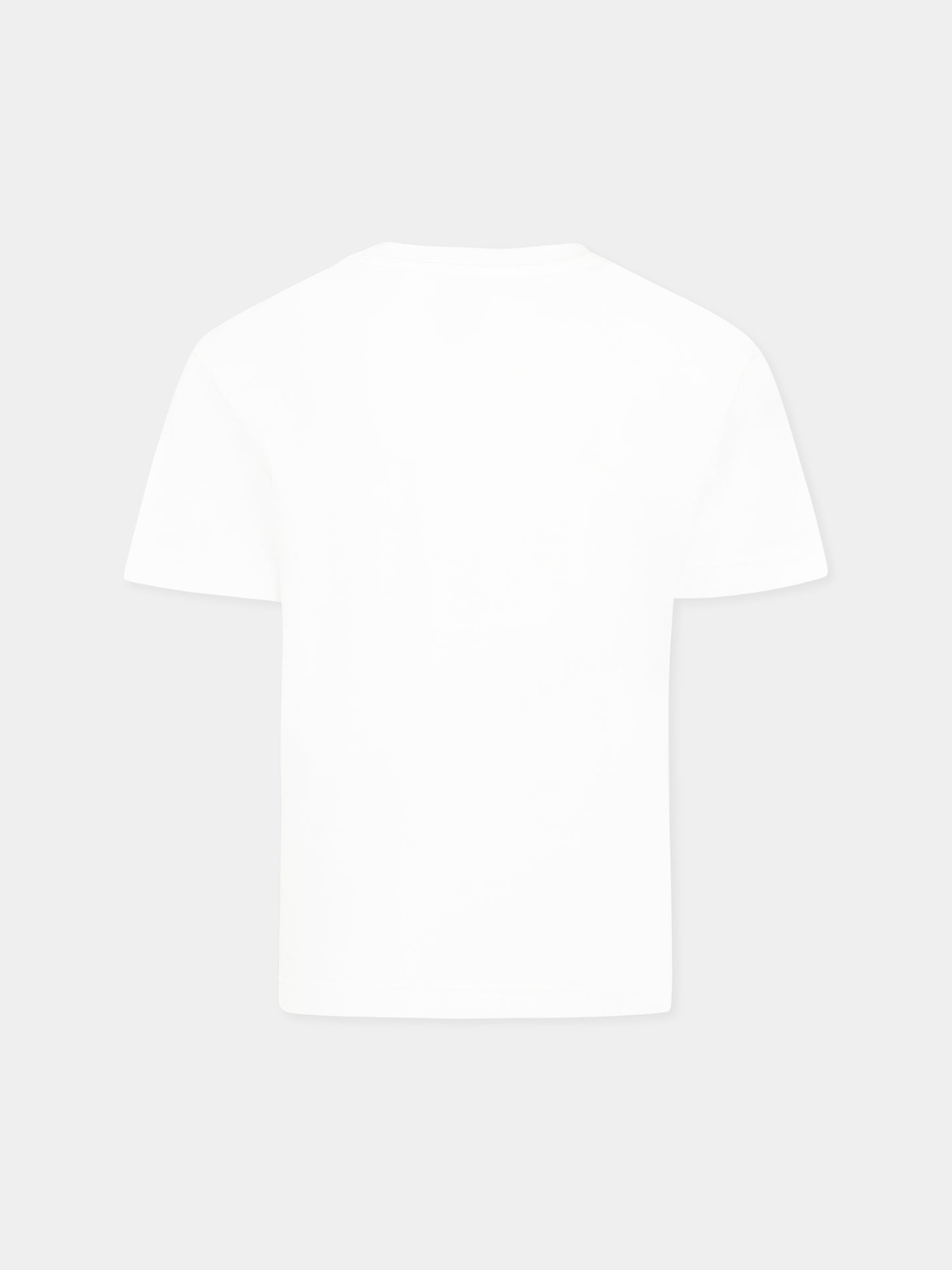 T-shirt blanc pour garçon avec logo
