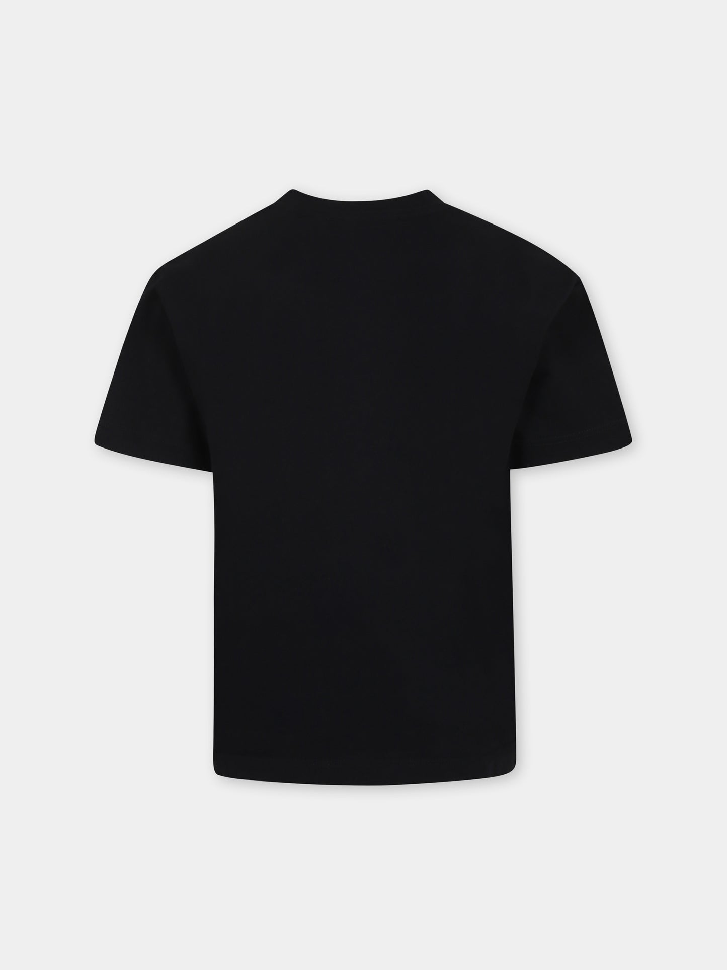 T-shirt noir pour garçon avec logo
