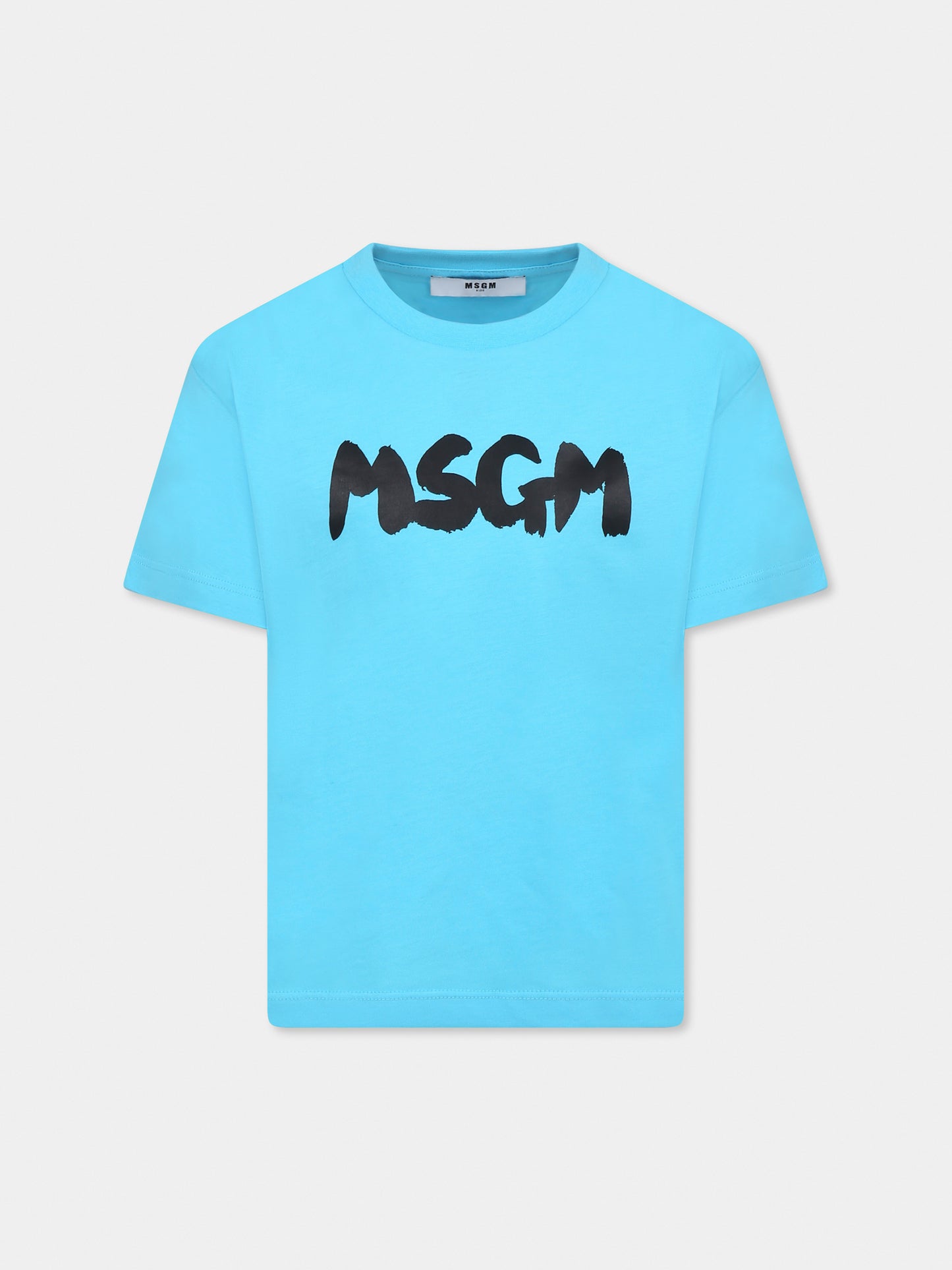 T-shirt bleu clair pour enfants avec logo