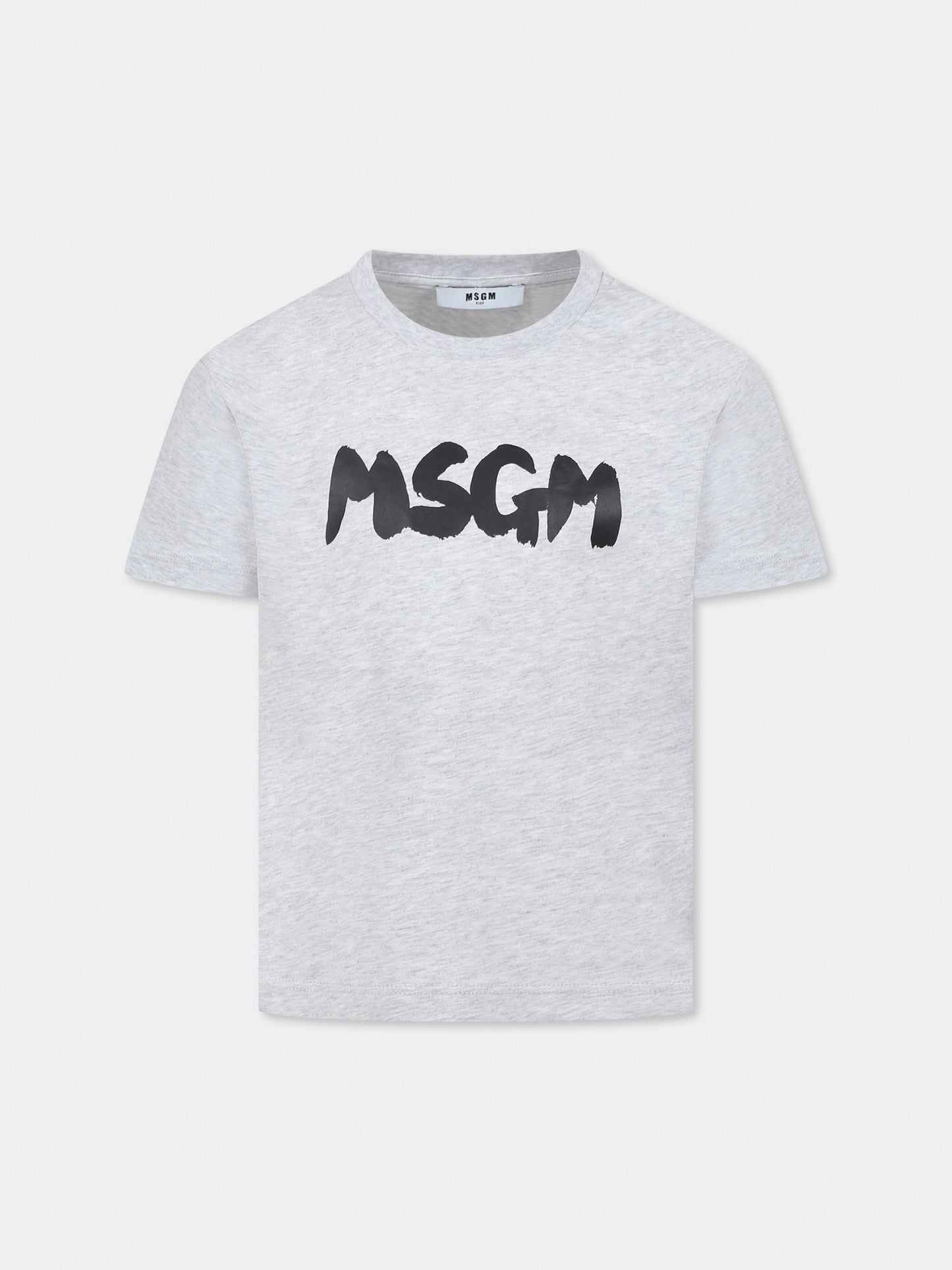 T-shirt gris pour enfants avec logo