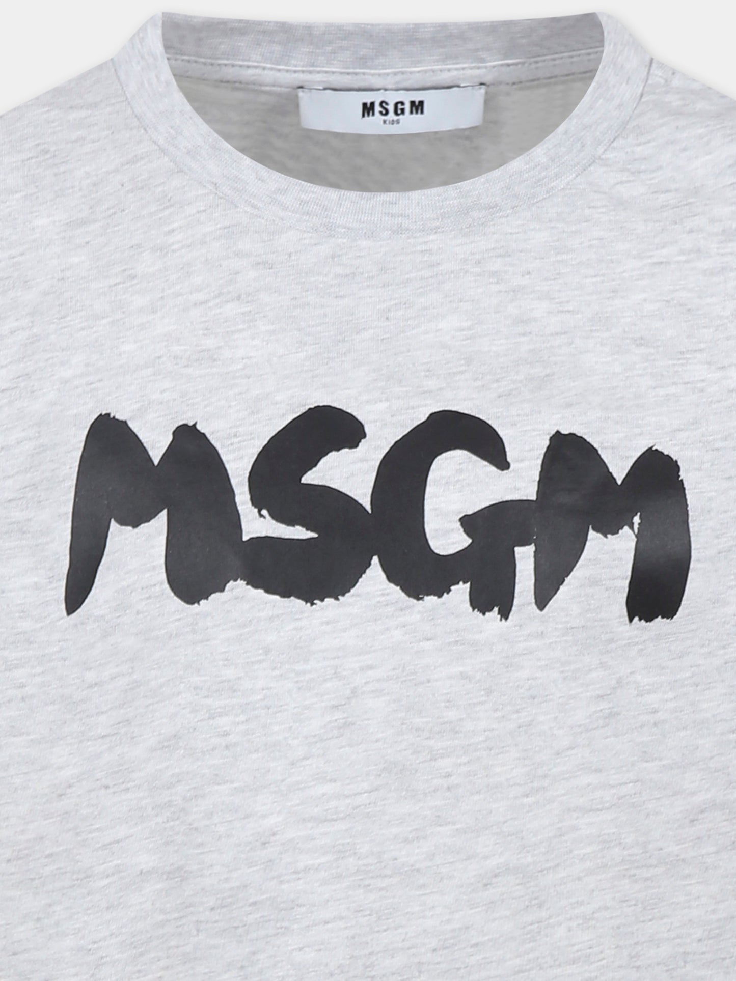T-shirt gris pour enfants avec logo