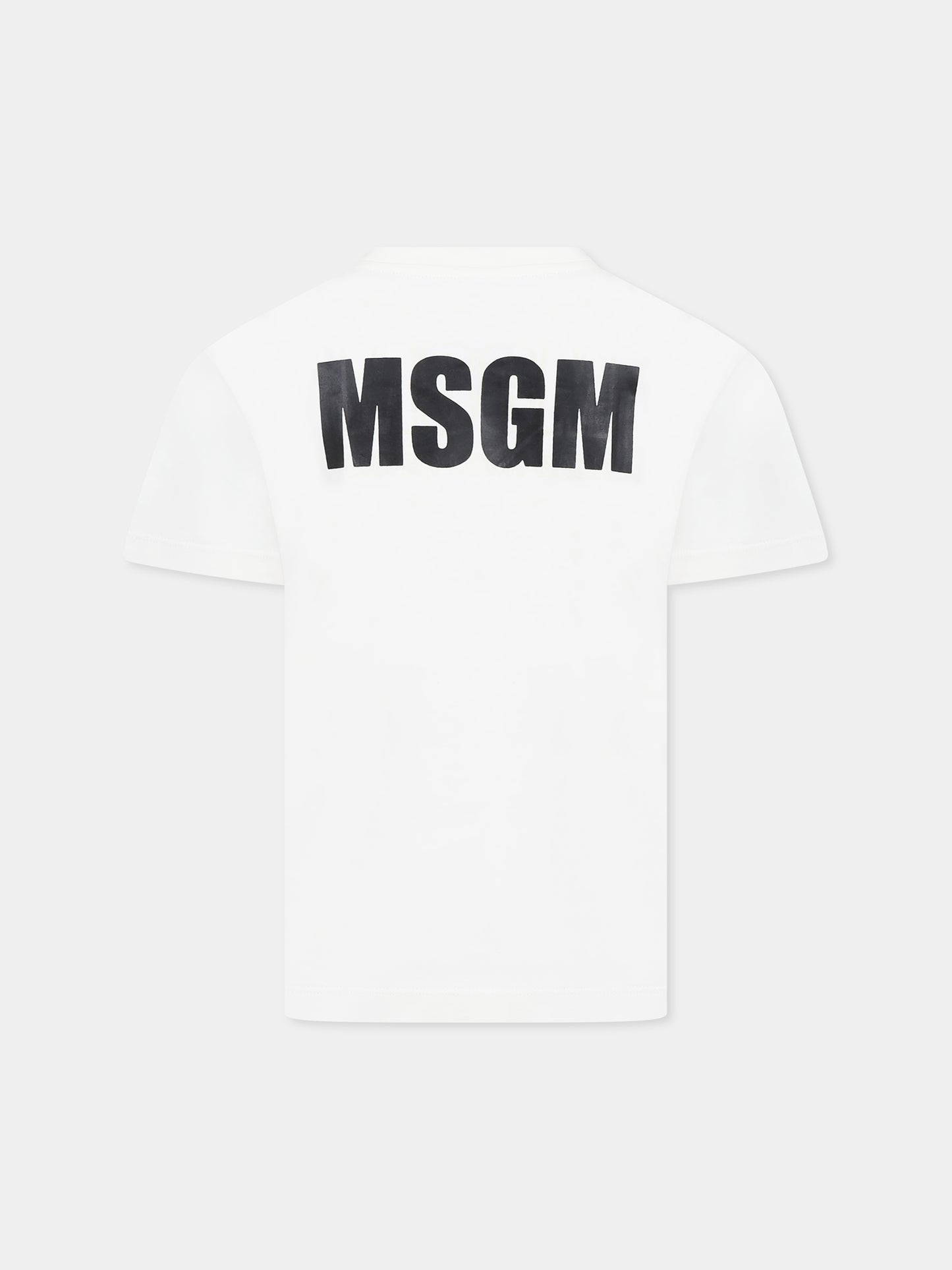 T-shirt ivoire pour enfants avec logo