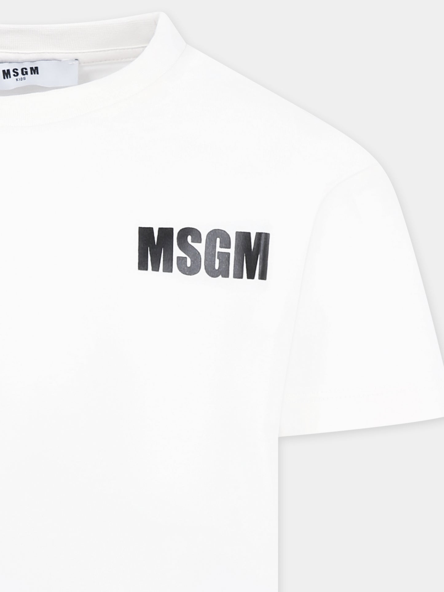 T-shirt ivoire pour enfants avec logo