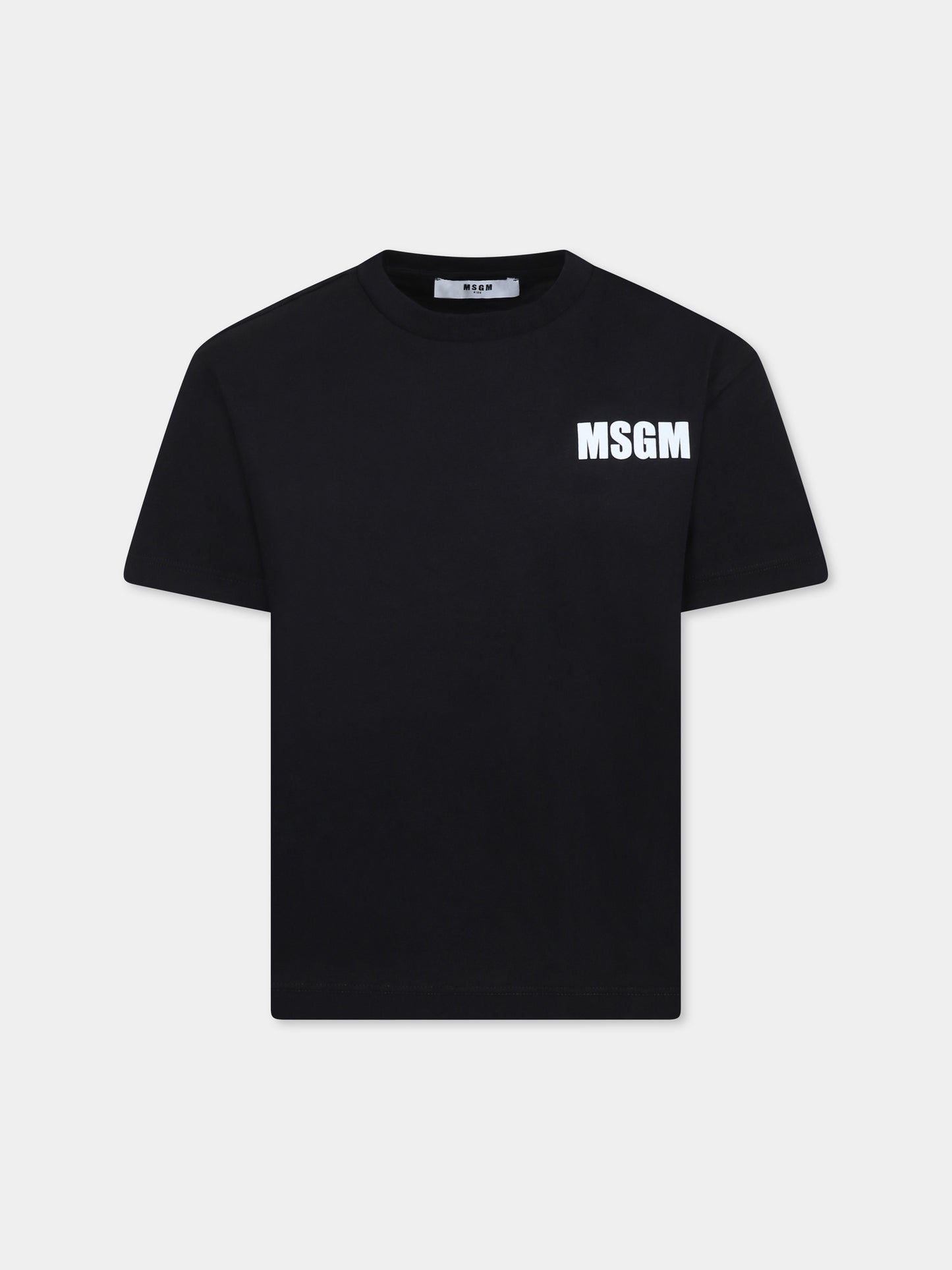 T-shirt noir pour enfants avec logo