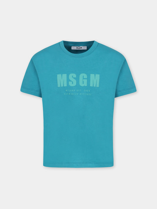 T-shirt vert pour enfants avec logo