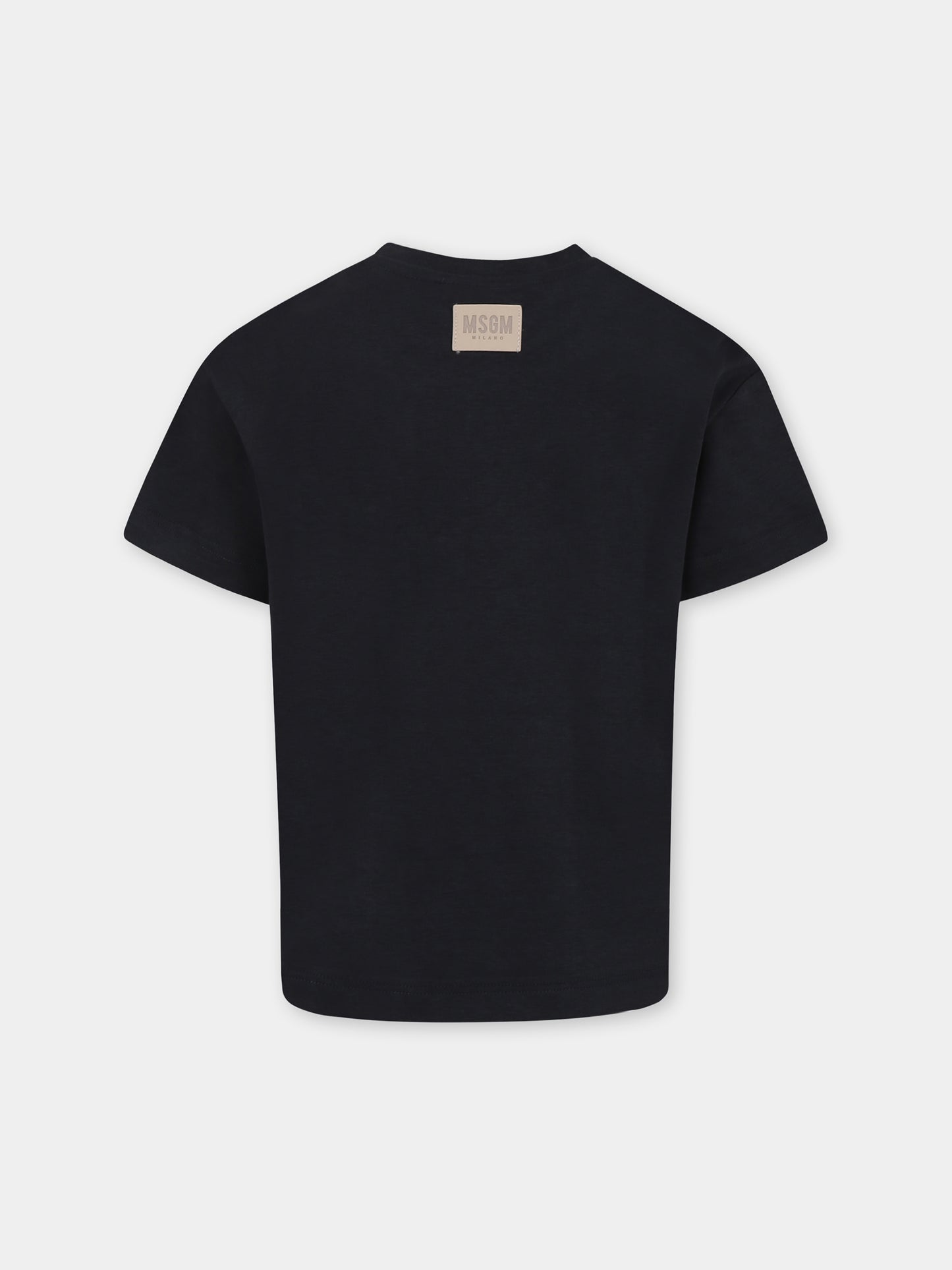 T-shirt noir pour enfants avec logo