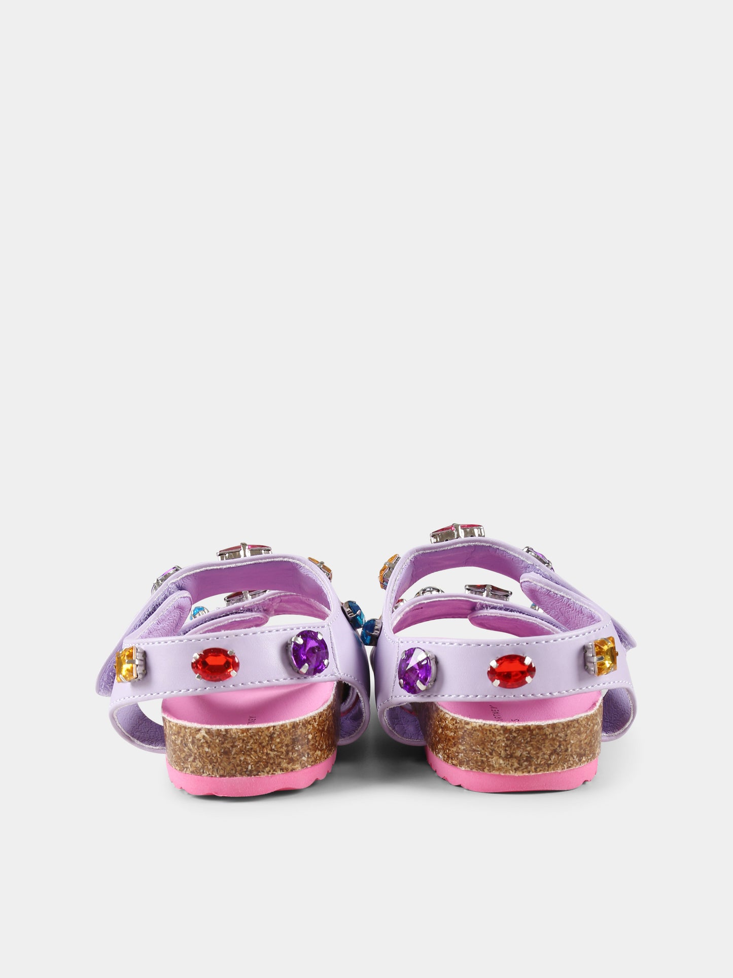 Sandali viola per bambina con cristalli,Stella Mccartney Kids,TW0B96 Z2947 522