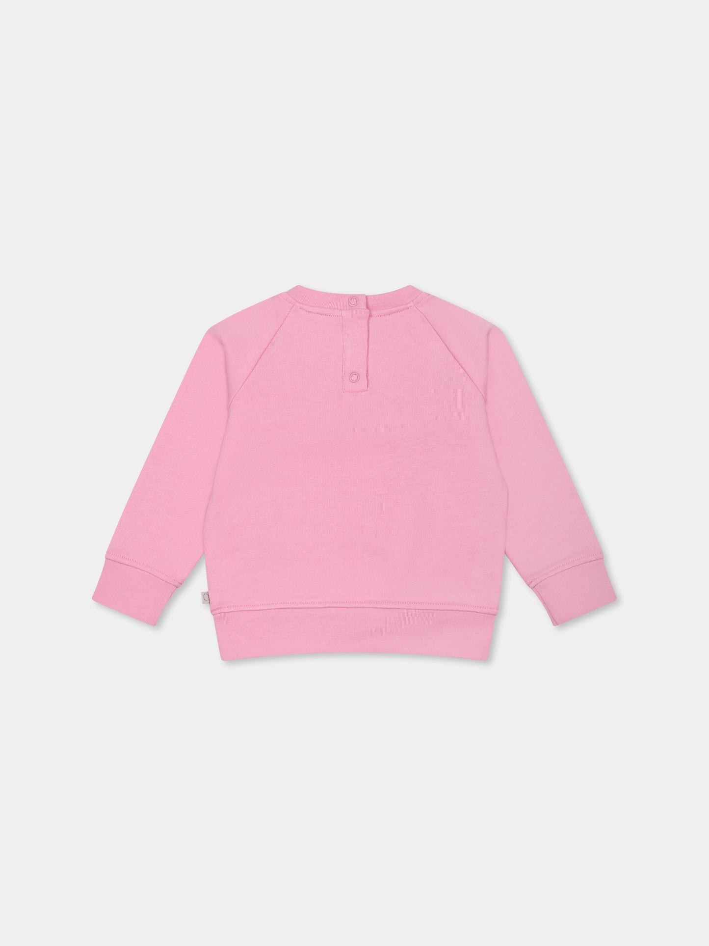 Felpa rosa per neonata con ciliegie,Stella Mccartney Kids,TW4040 Z0499 51C