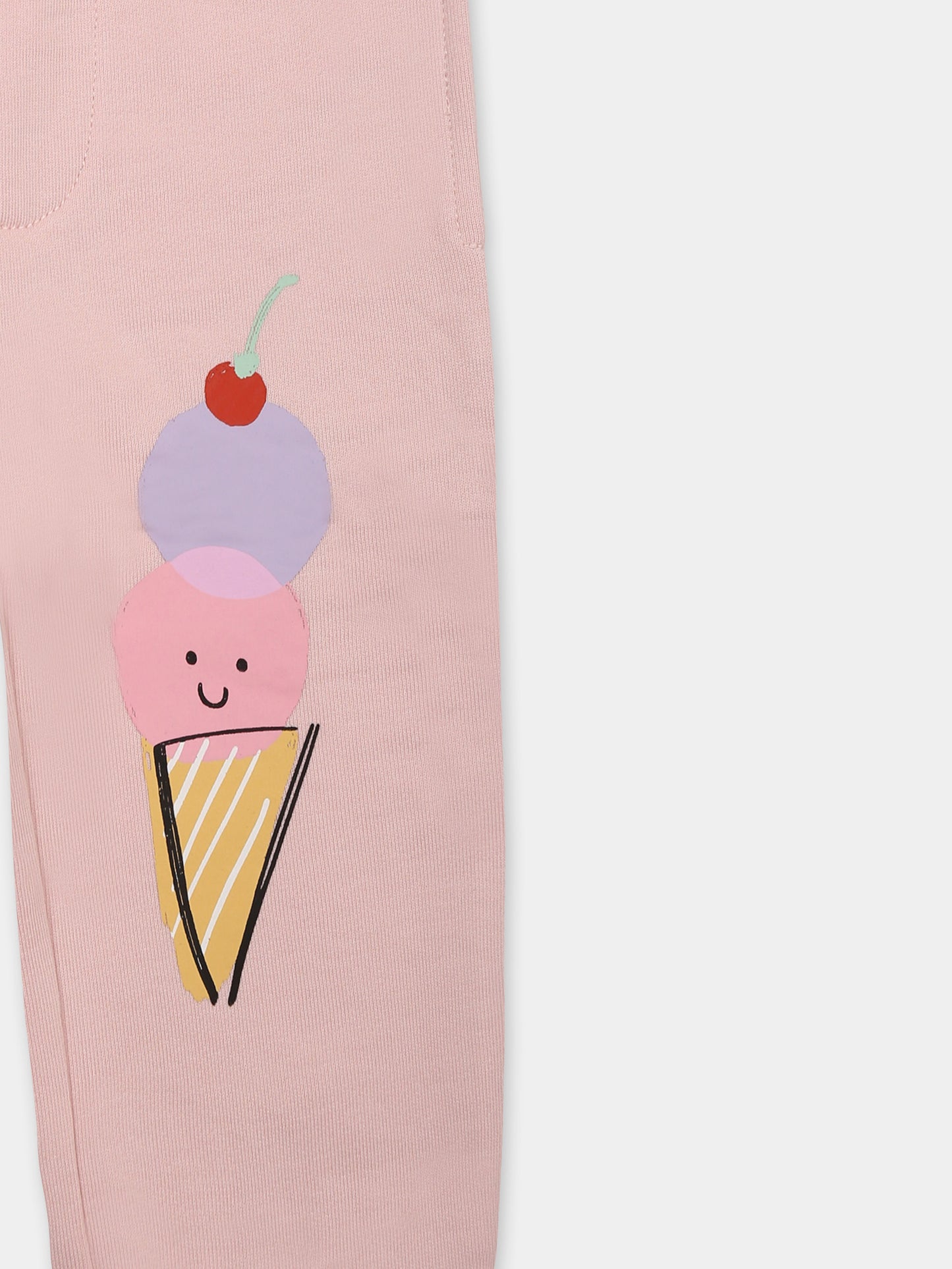 Pantalon rose pour bébé fille avec glace