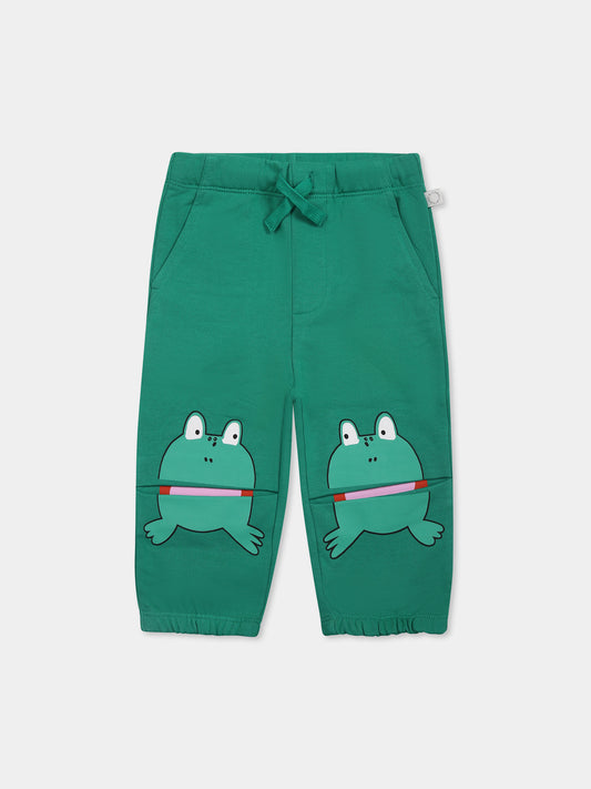 Pantalon vert pour bébé garçon avec grenouilles