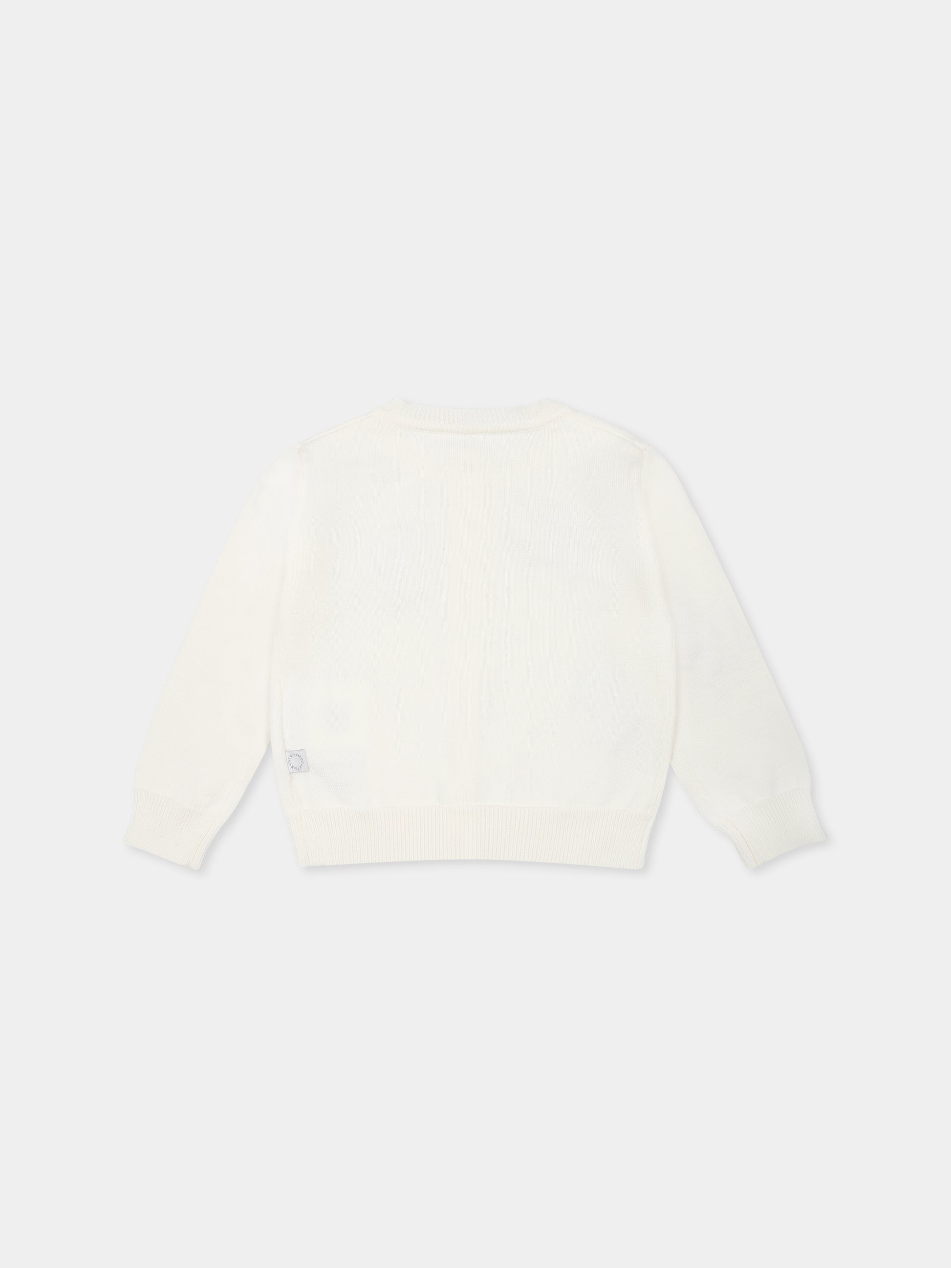 Cardigan avorio per neonata con fragole,Stella Mccartney Kids,TW9010 Z2922 101