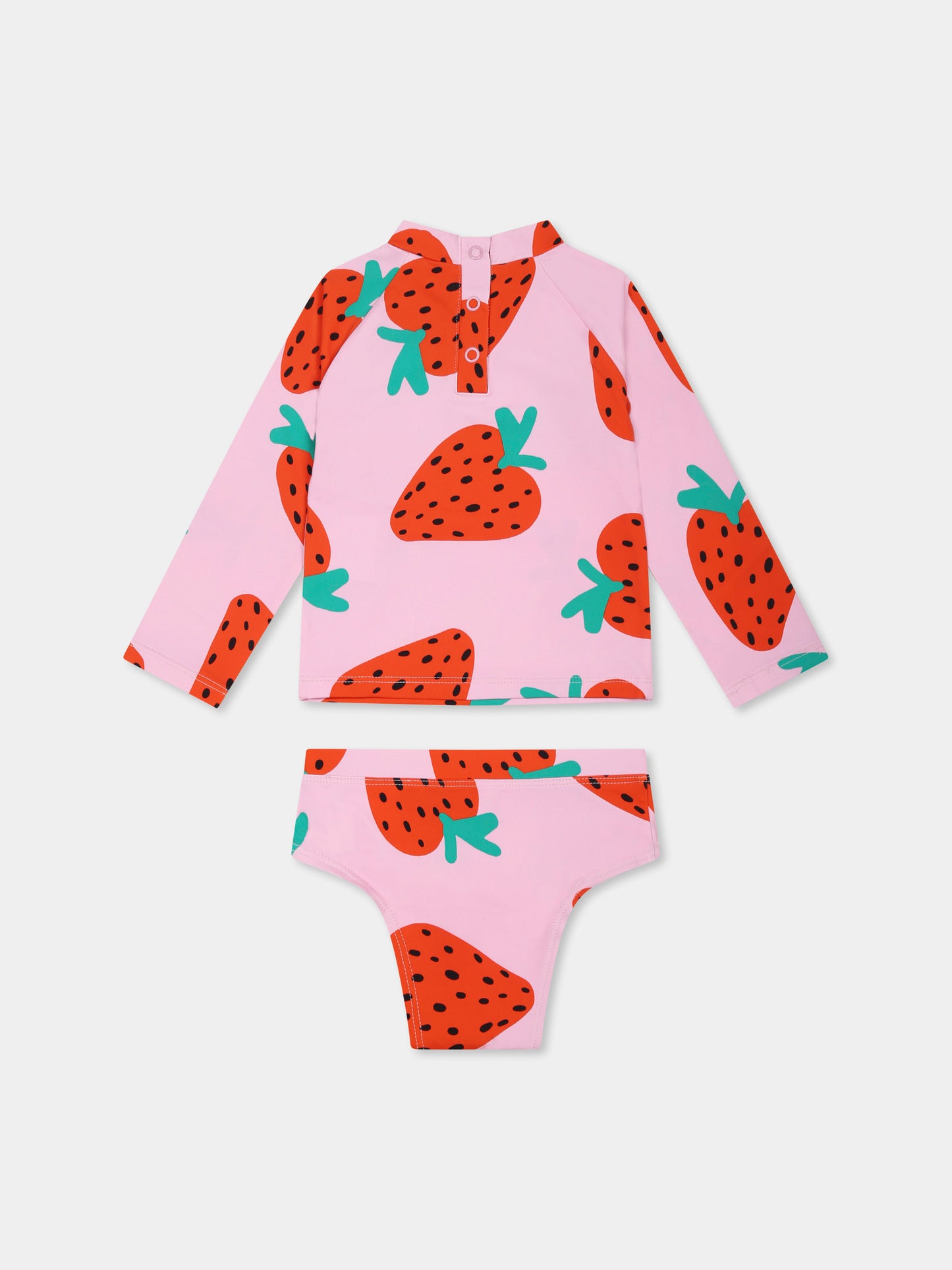 Bikini rosa per neonata con fragole,Stella Mccartney Kids,TWC045 Z2779 51CMC
