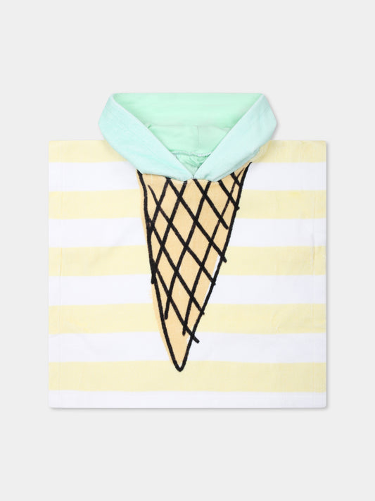 Accappatoio multicolor per neonata con gelato,Stella Mccartney Kids,TWC560 Z2761 101GL