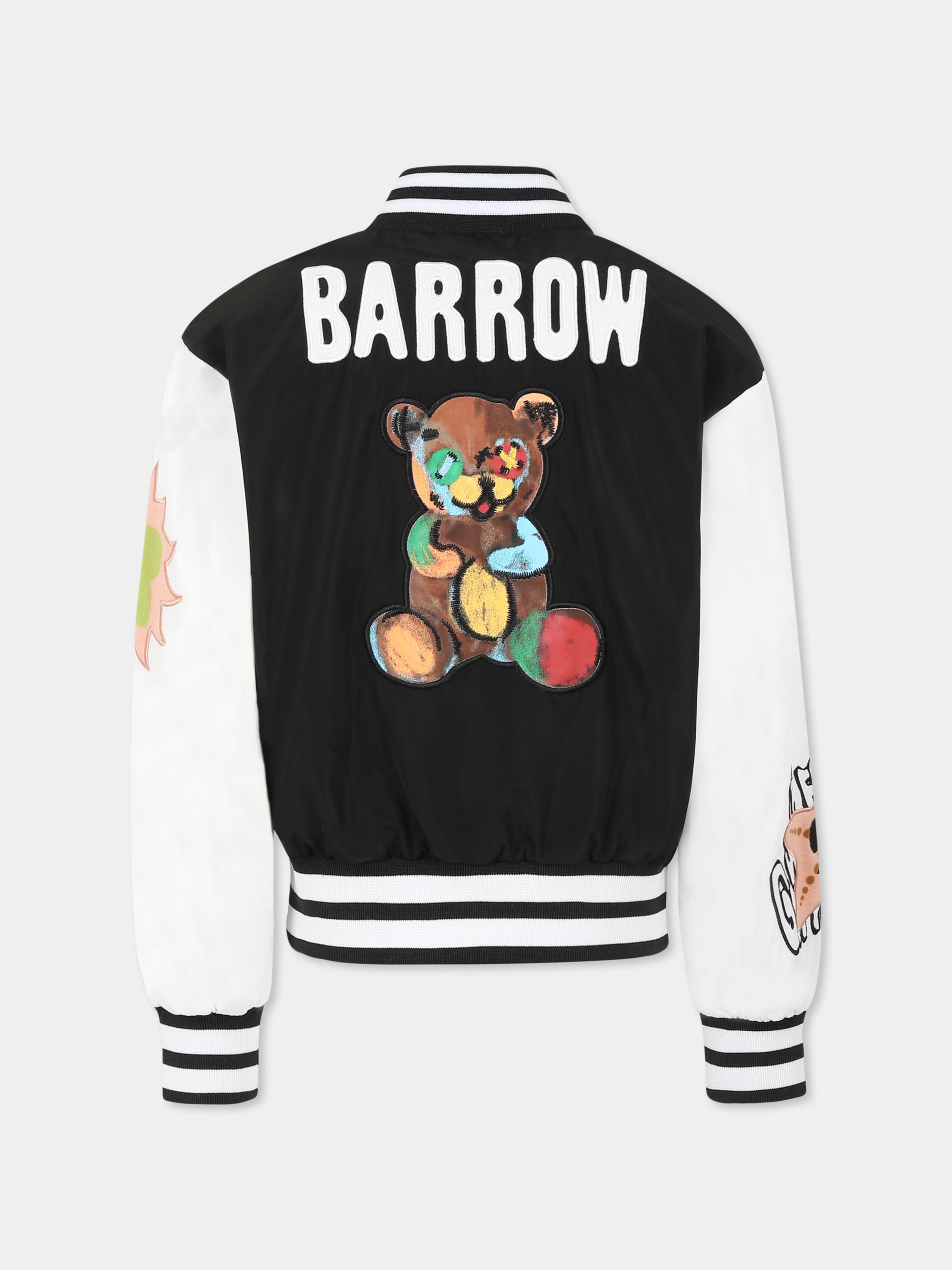 Bomber nero per bambini con smile e logo,Barrow,S5BKJUBO016 110