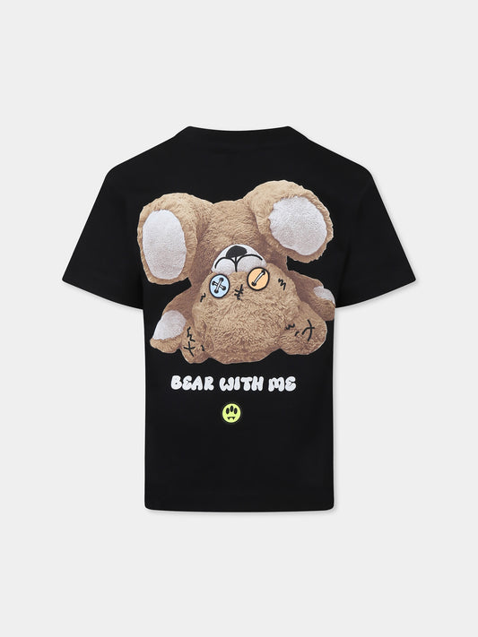 T-shirt noir pour enfants avec logo