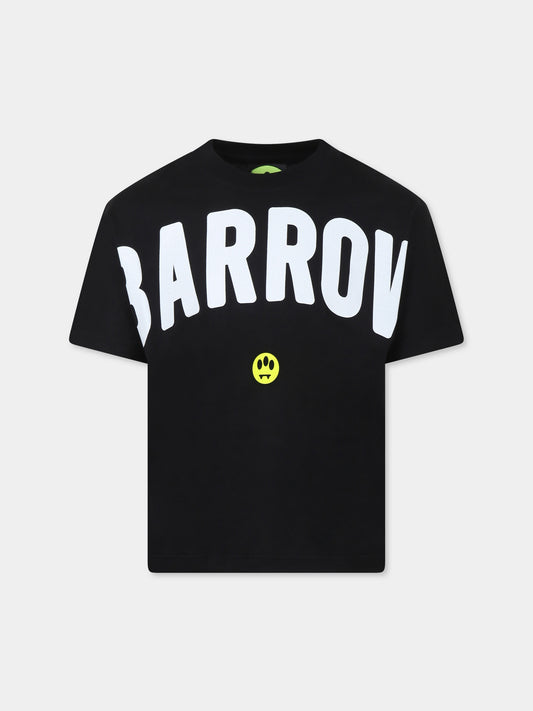 T-shirt noir pour enfants avec logo