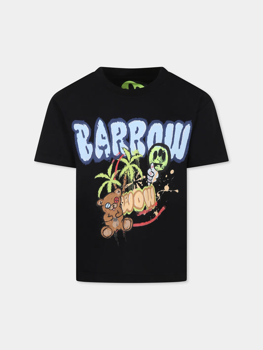 T-shirt noire pour enfants avec logo