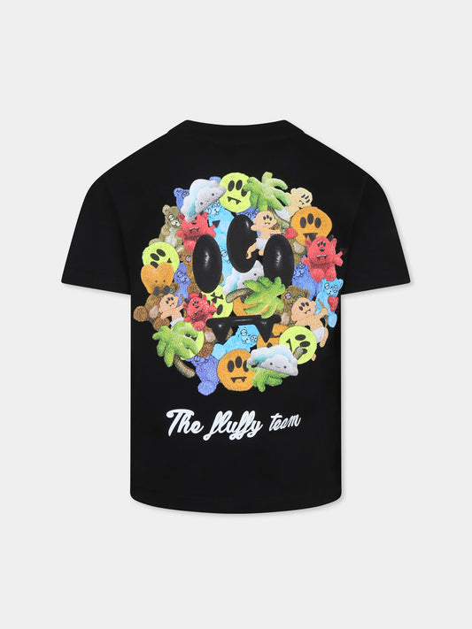 T-shirt noir pour enfants avec logo