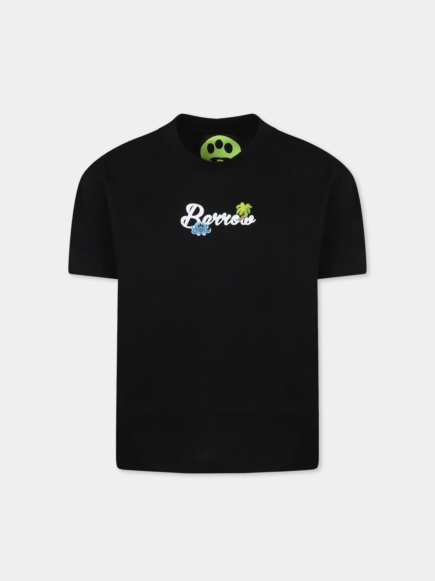 T-shirt noir pour enfants avec logo