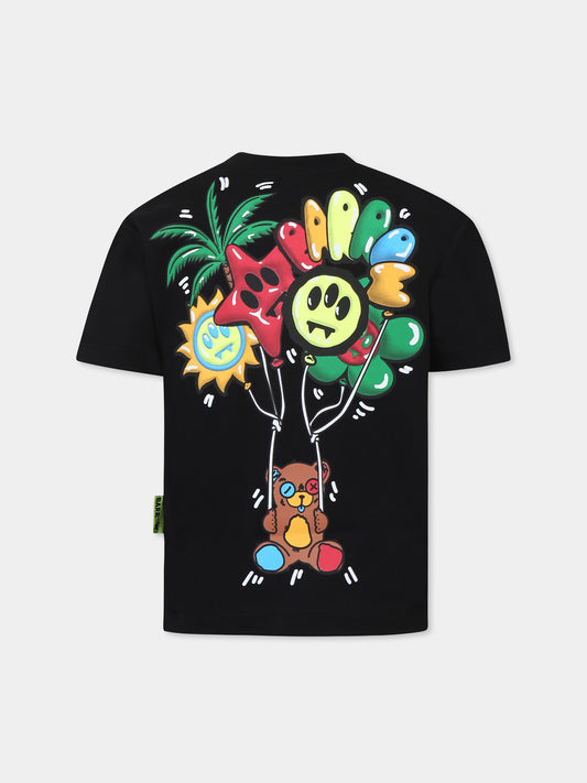 T-shirt noir pour enfants avec logo