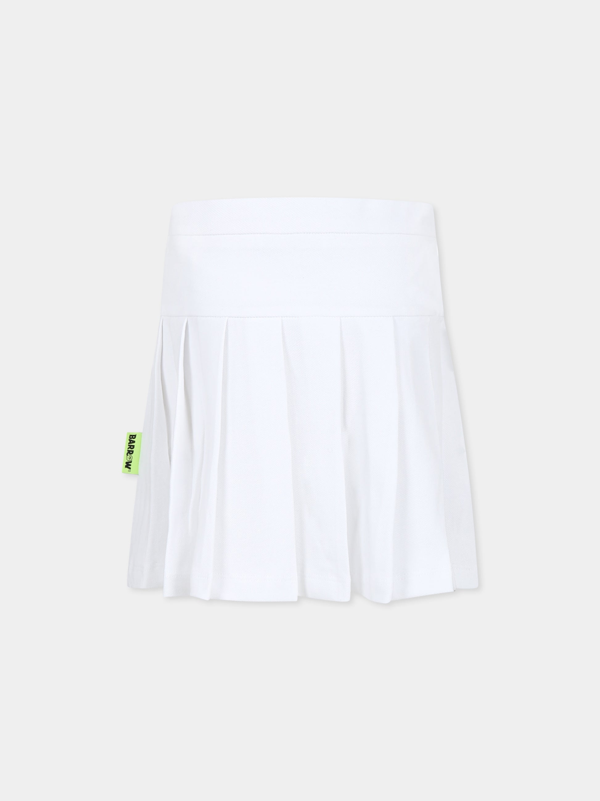 Gonna bianca per bambina con logo,Barrow,S5BKJGSK145 002