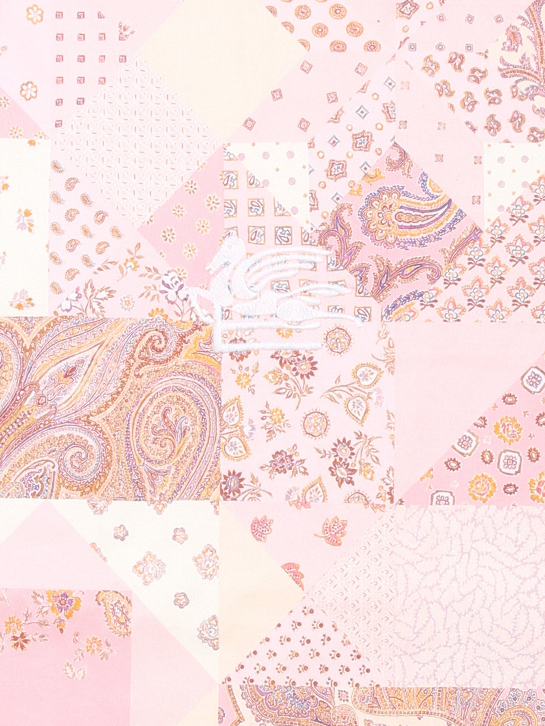 Coperta rosa per neonata con stampa patchwork Paisely,Etro,GW0510 J0473 505RS