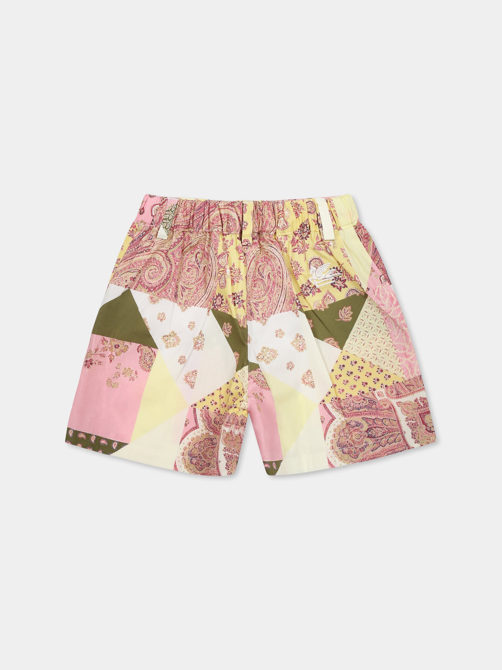 Shorts multicolor per neonata con stampa patchwork Paisley,Etro,GW6029 P0475 528MC