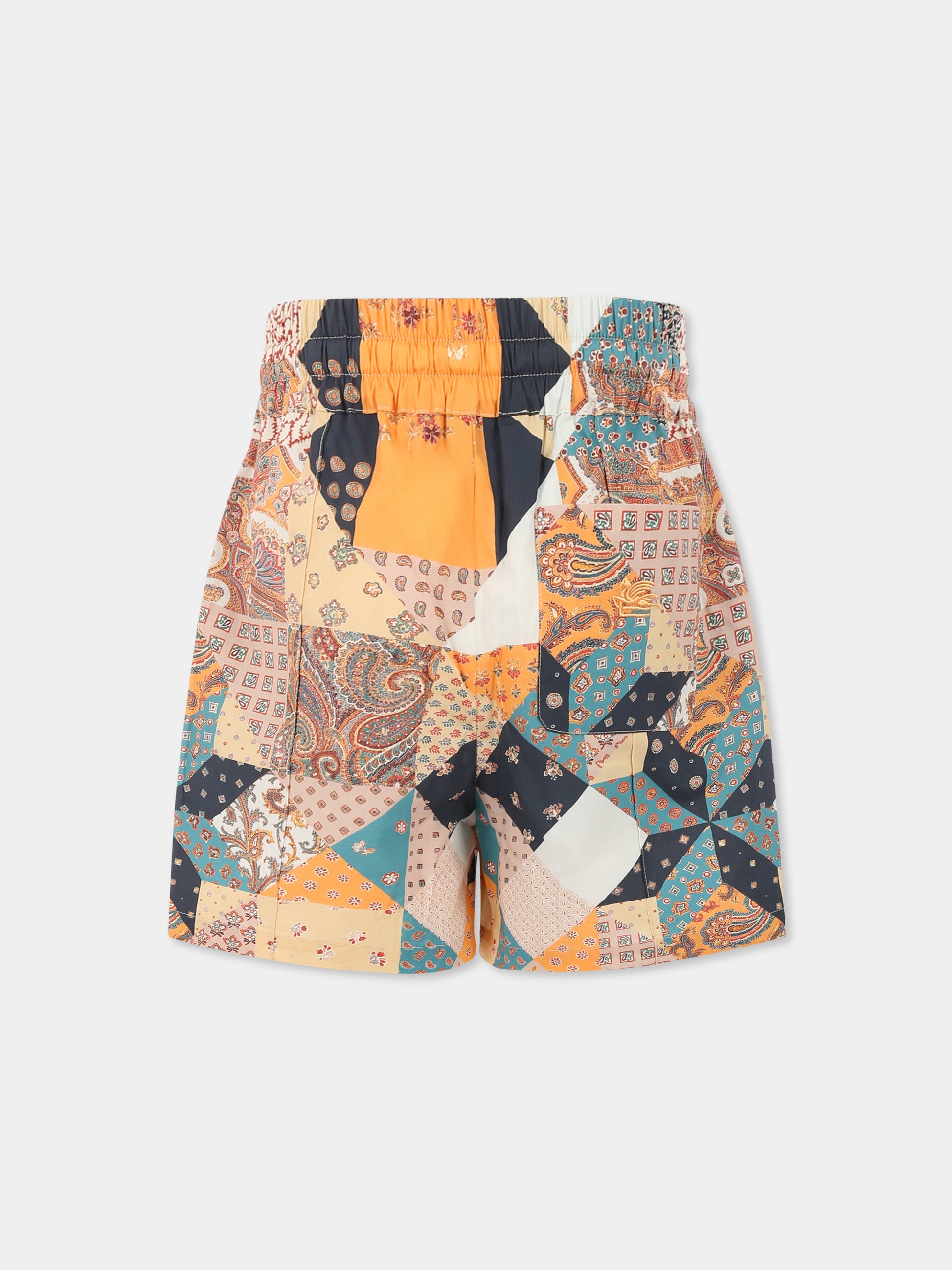 Shorts multicolor per bambino con stampa Paisley,Etro,GW6P49 P0475 432MC