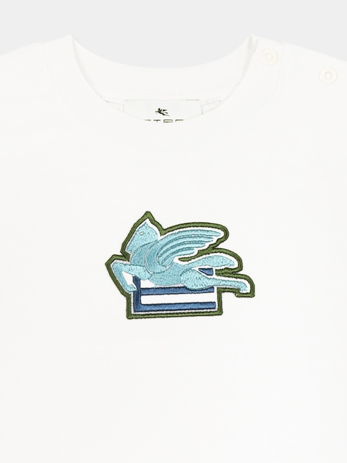 T-shirt blanc pour bébé garçon avec Pégase