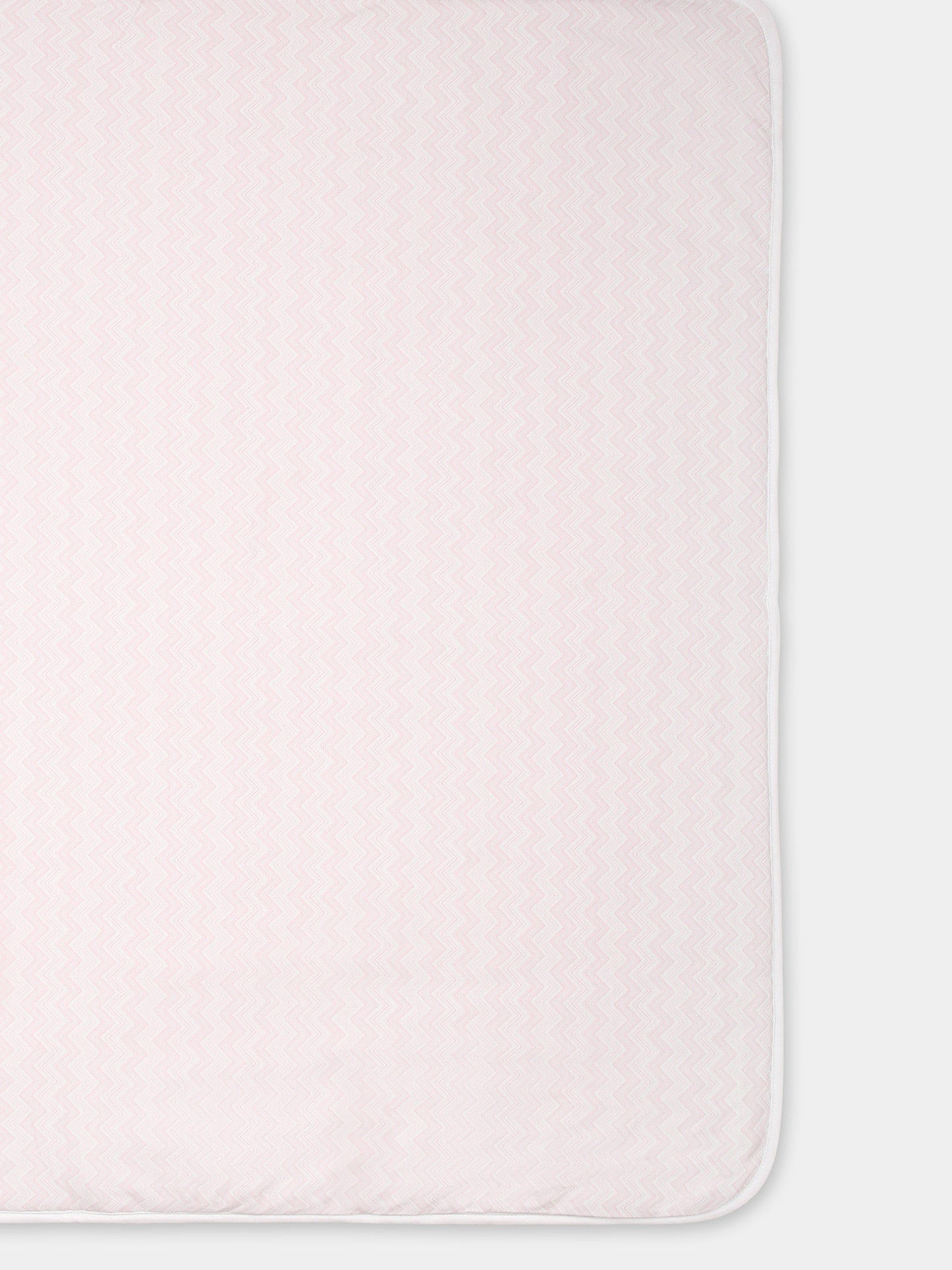 Couverture rose pour bébé fille avec motif chevron