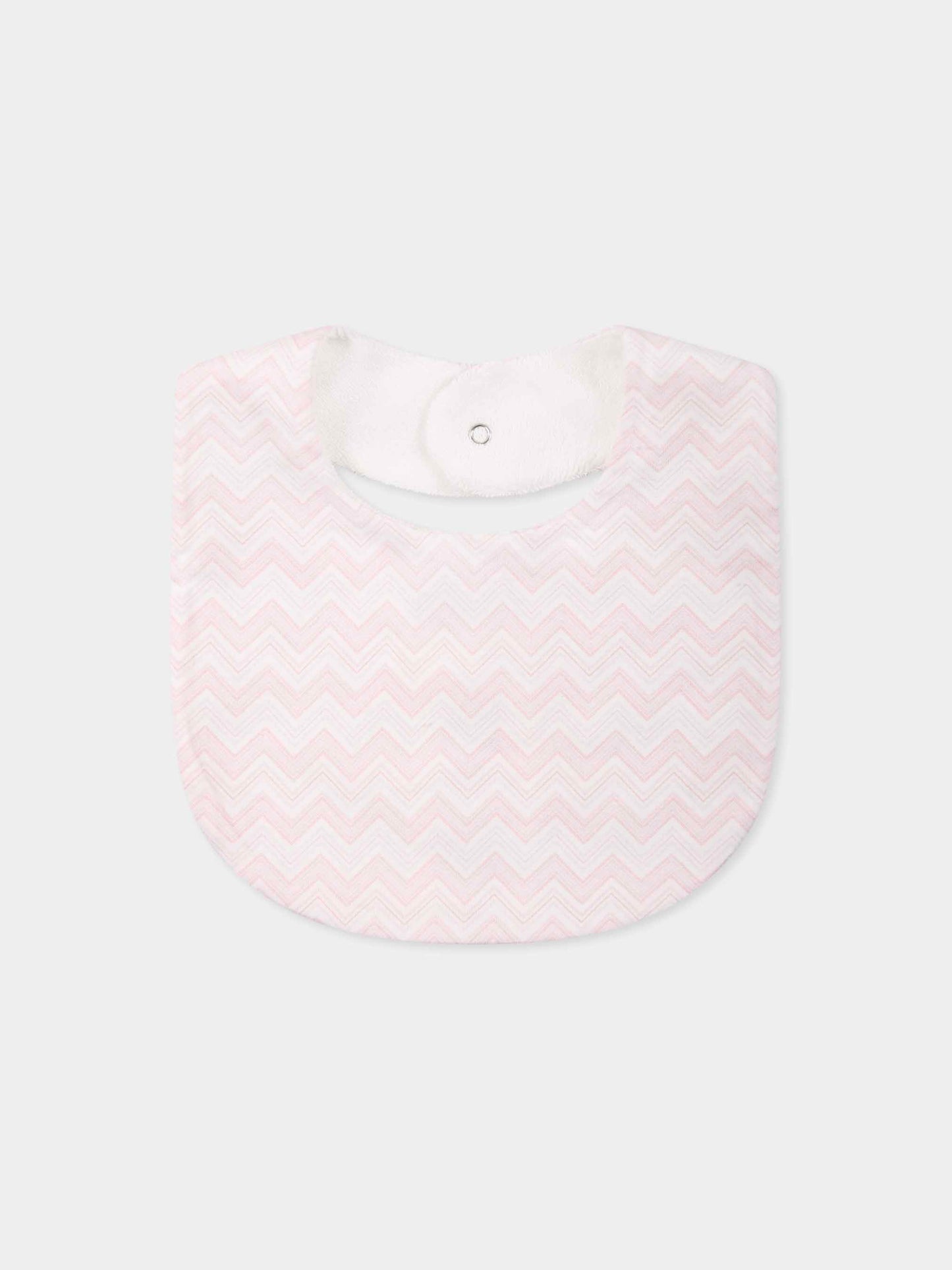 Ensemble combinaison rose pour bébé fille avec logo