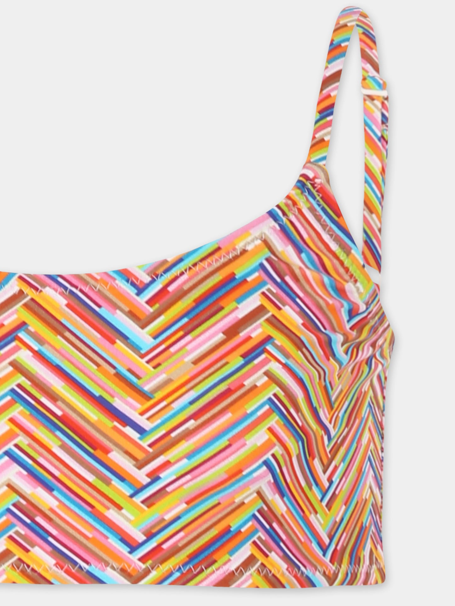 Bikini multicolore pour fille avec motif chevron