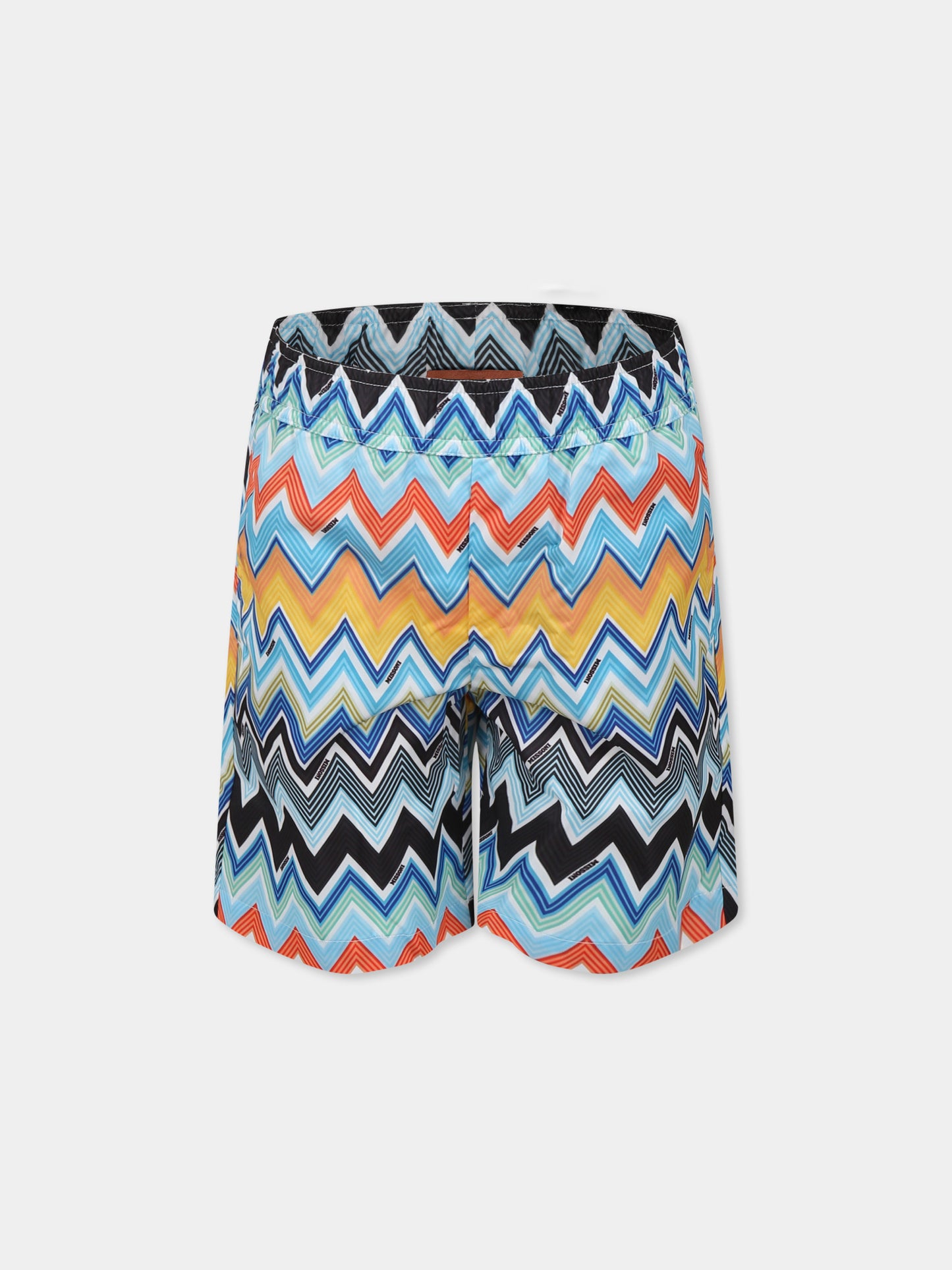 Boxer mare multicolor per bambino con motivo chevron,Missoni,MWCP09 Z2903 998AZ